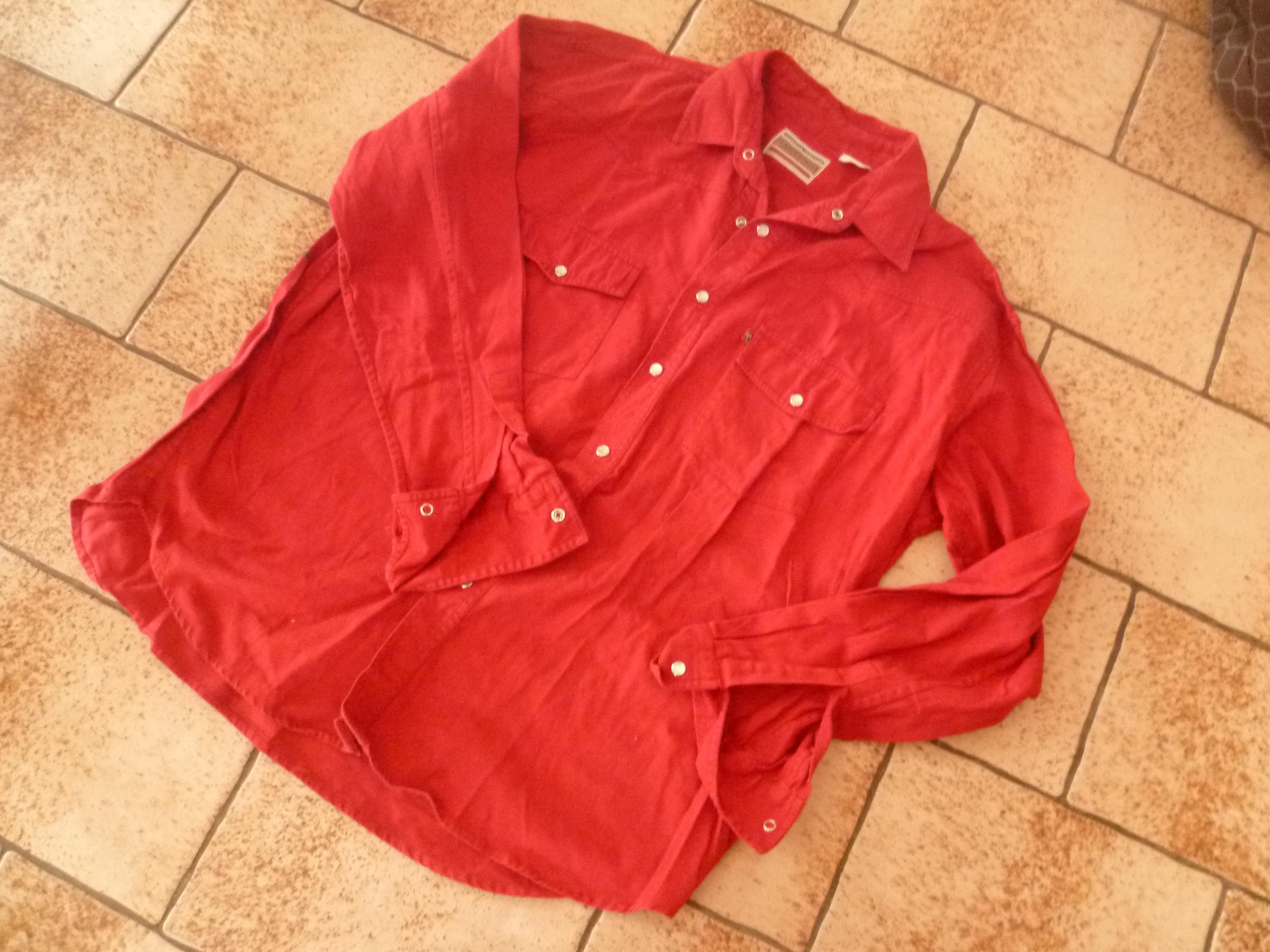troc de troc chemise rouge foncé marque franck coster image 0