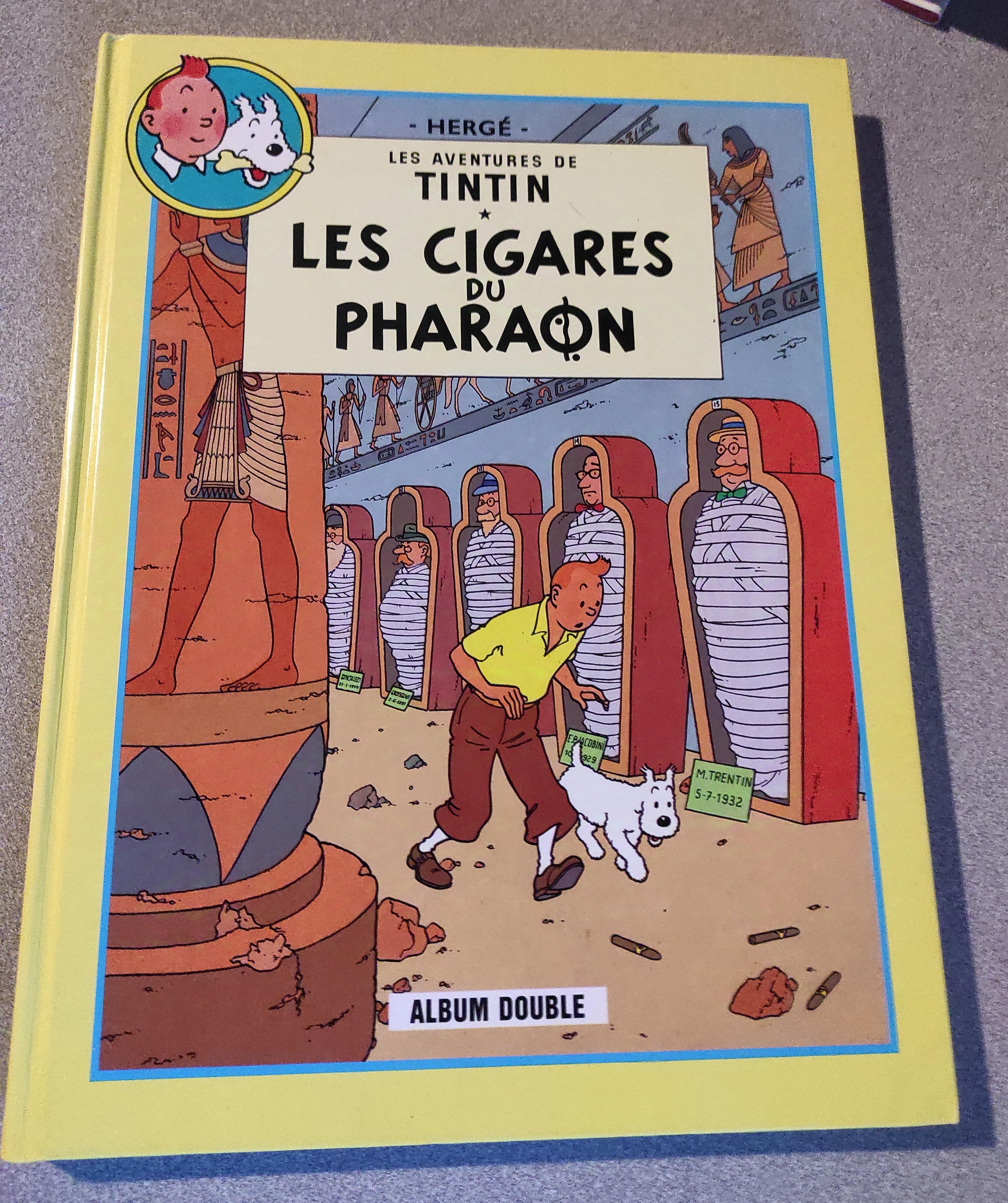 troc de troc double album de tintin les cigares du pharaon et le lotus bleu image 0