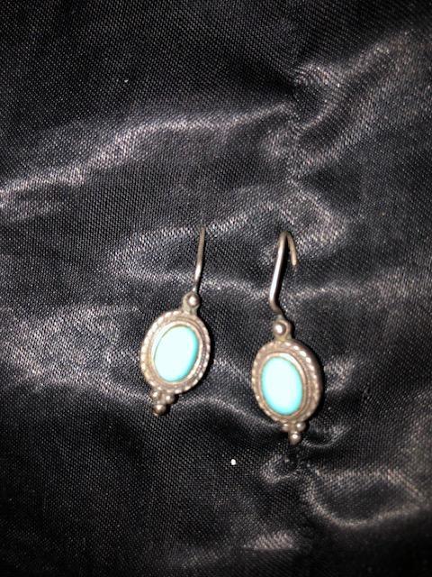 troc de troc (réservé) boucles d'oreilles vintage turquoise (vrai ou faux ?) image 0