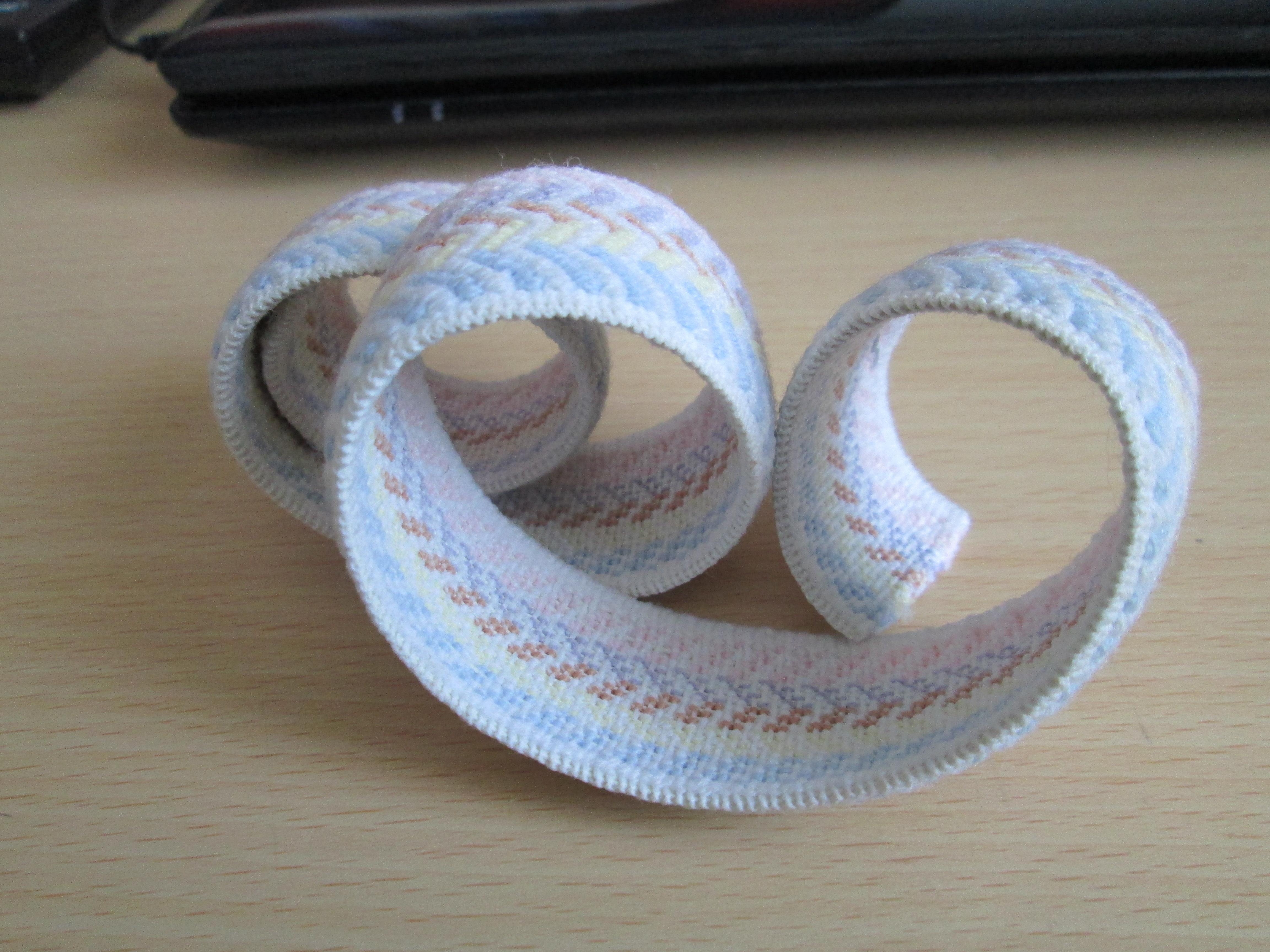 troc de troc elastique de 48 cm pour faire ceinture 3 cm de large 2 noisettes image 0