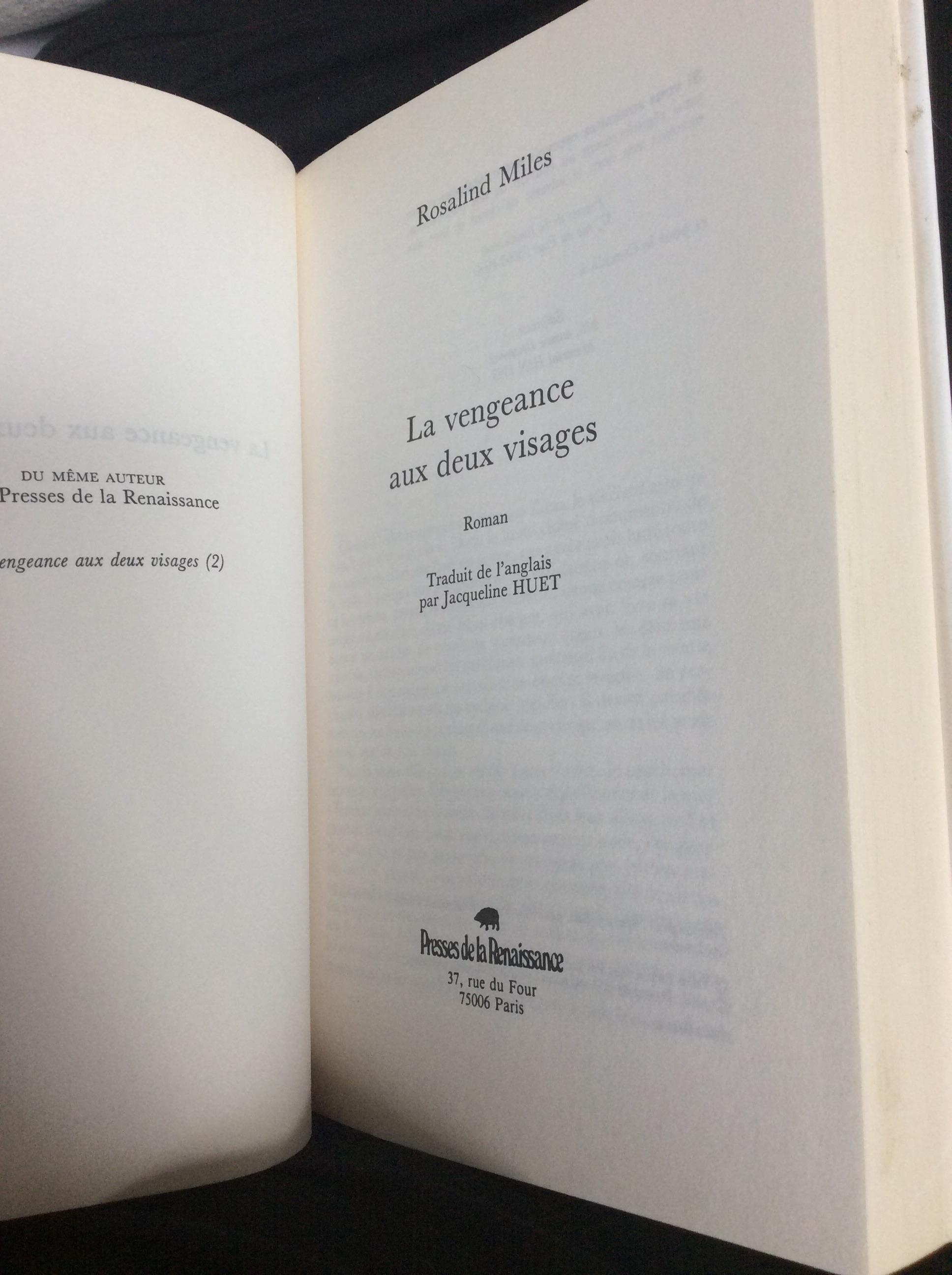 troc de troc eden. la vengeance aux deux visages rosalind miles 400pages 1991 image 2