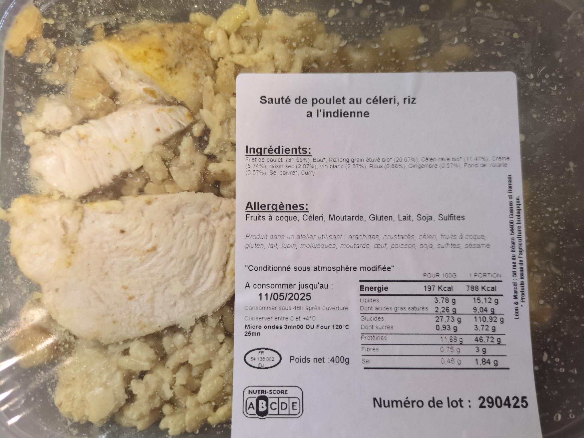 troc de troc [neuf] sauté de poulet au céleri, riz à l'indienne image 0