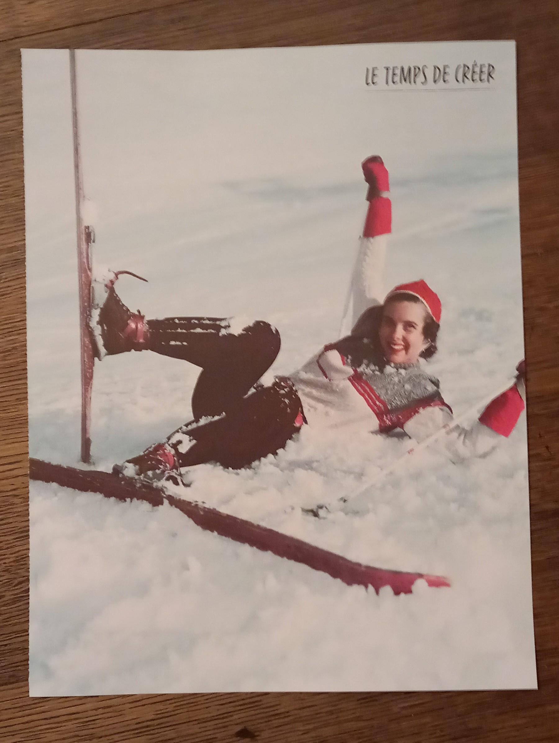 troc de troc affiche vintage de skieuse. image 0