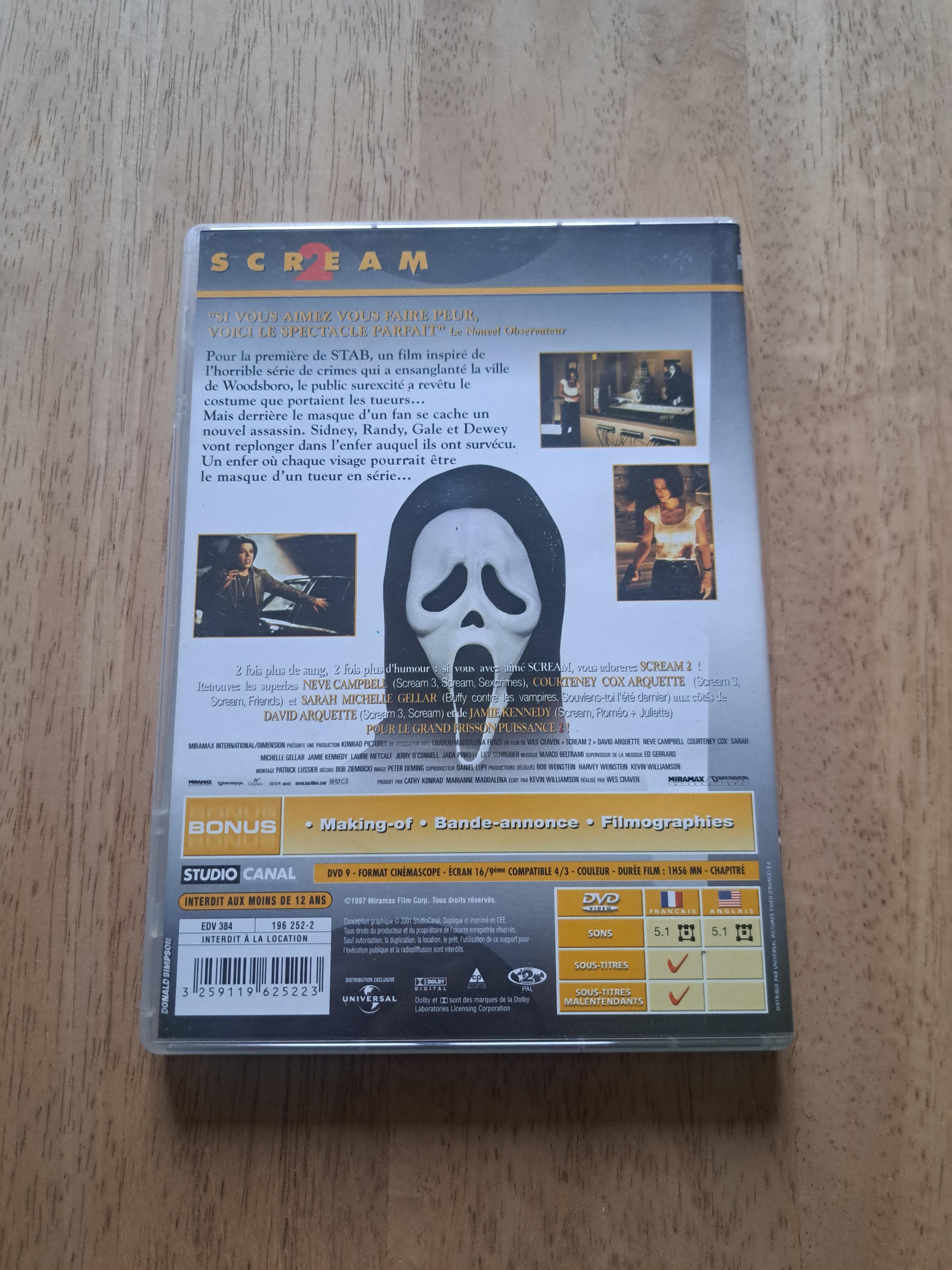 troc de troc reserve dvd scream 2 image 1