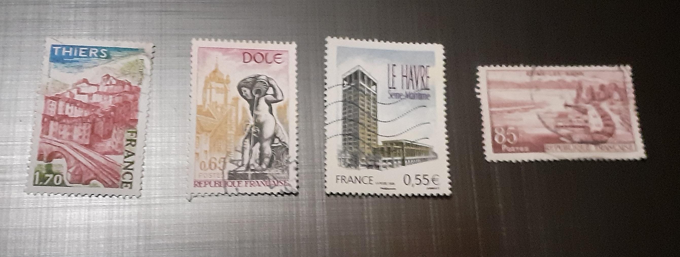 troc de troc 4 timbres ville france image 0