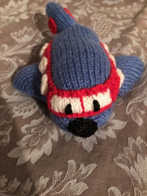 troc de troc avion peluche tricot 18cm approx. image 0