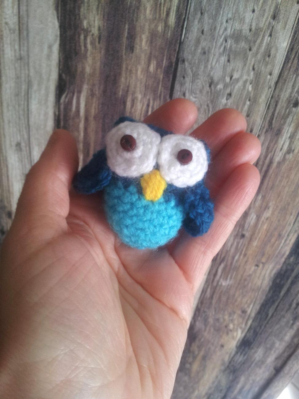 troc de troc mini hibou au crochet fait main #1 image 0