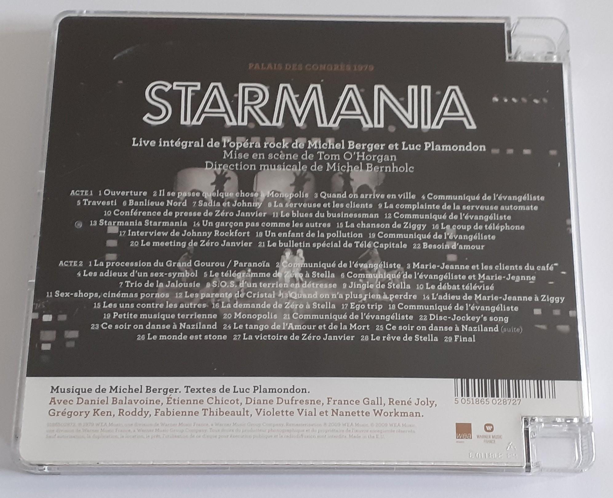 troc de troc cd (2 cd) starmania le spectacle palais des congrès 1979 image 2