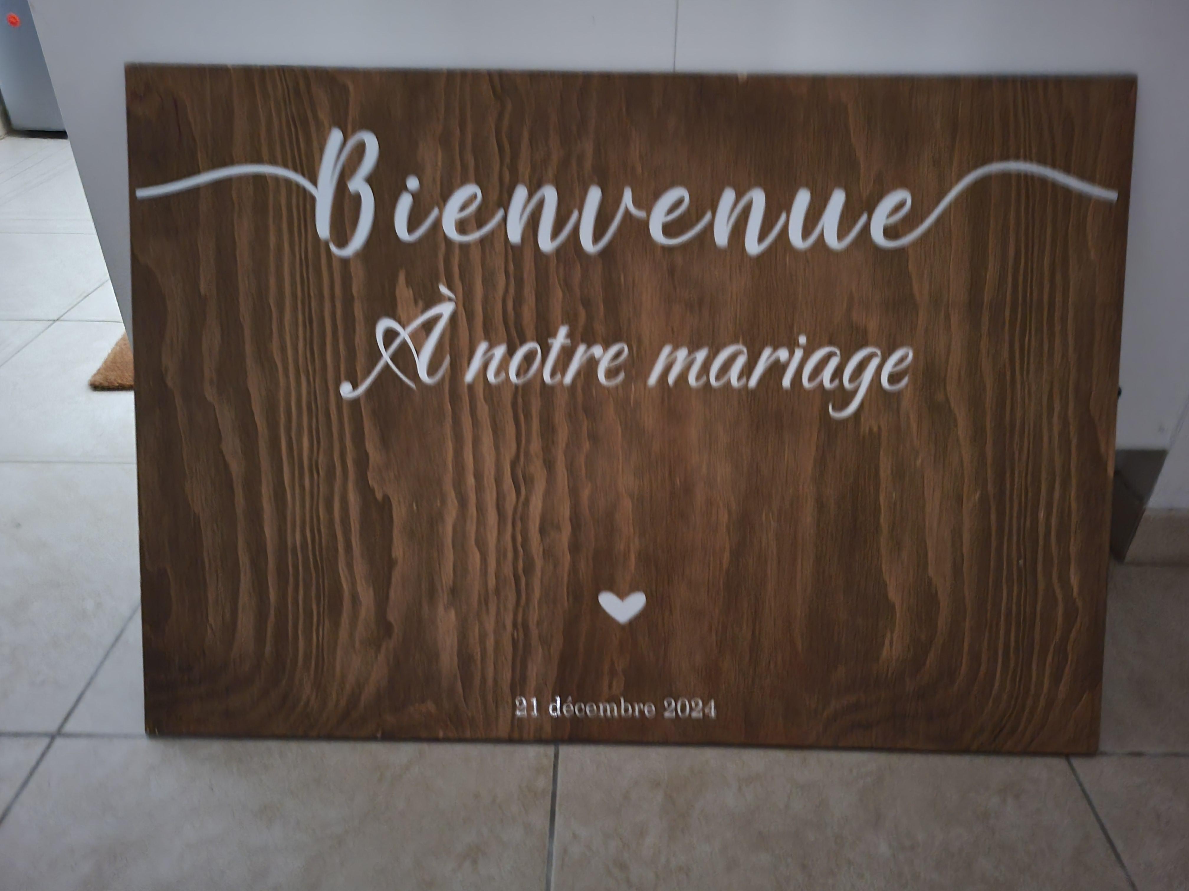 troc de troc panneaux " bienvenue à notre mariage ''et "plaids chauds" image 0