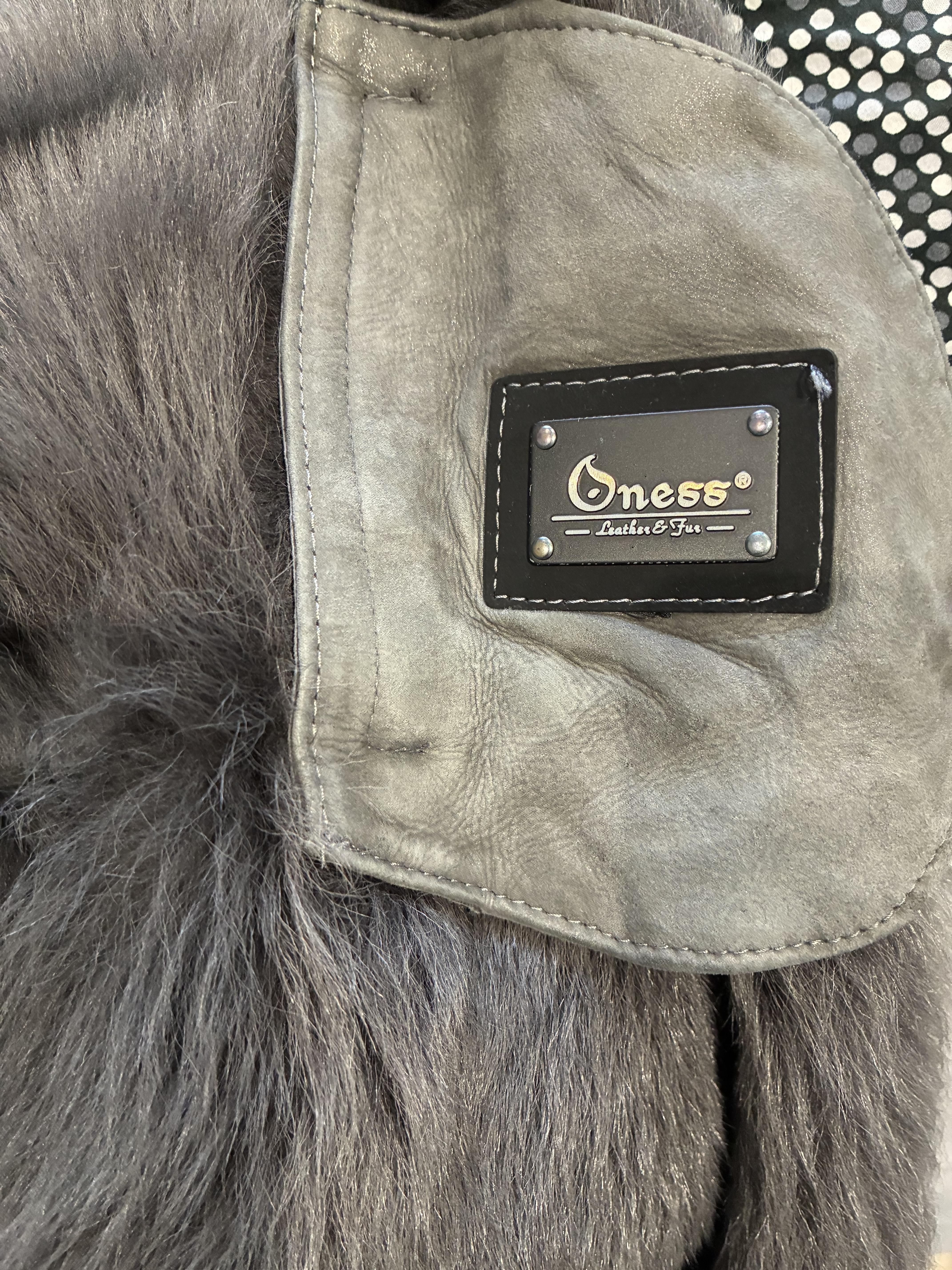 troc de troc manteau cuir gris image 2