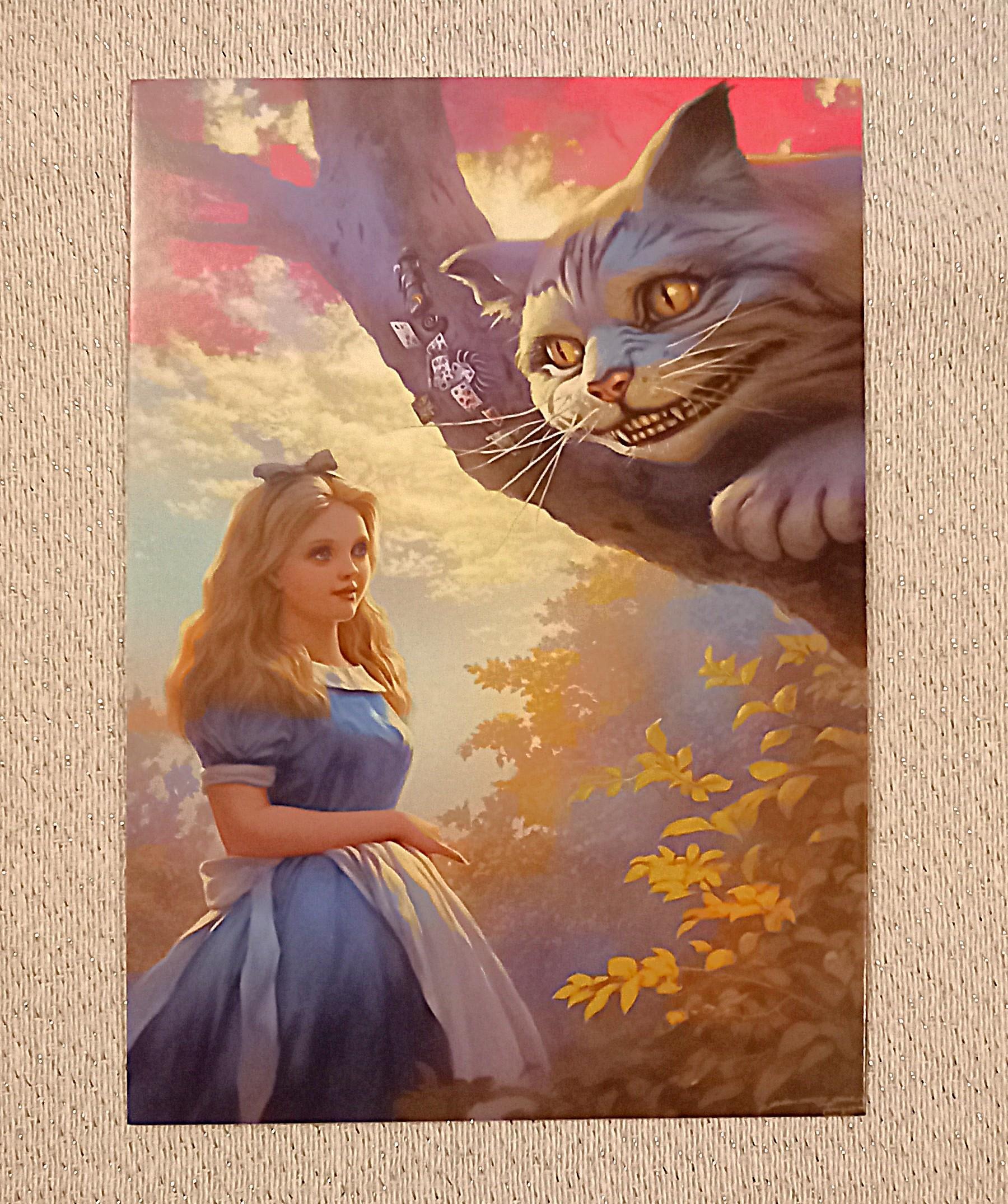 troc de troc carte postale "alice et le chat du cheshire". image 0