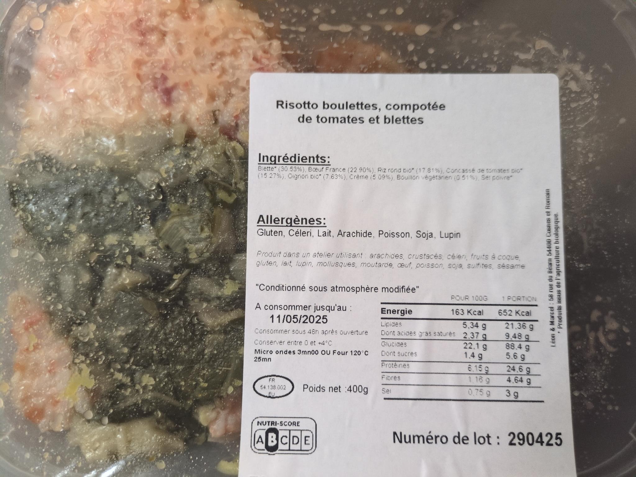 troc de troc [neuf] risotto boulettes, compotée de tomates et de blettes image 0