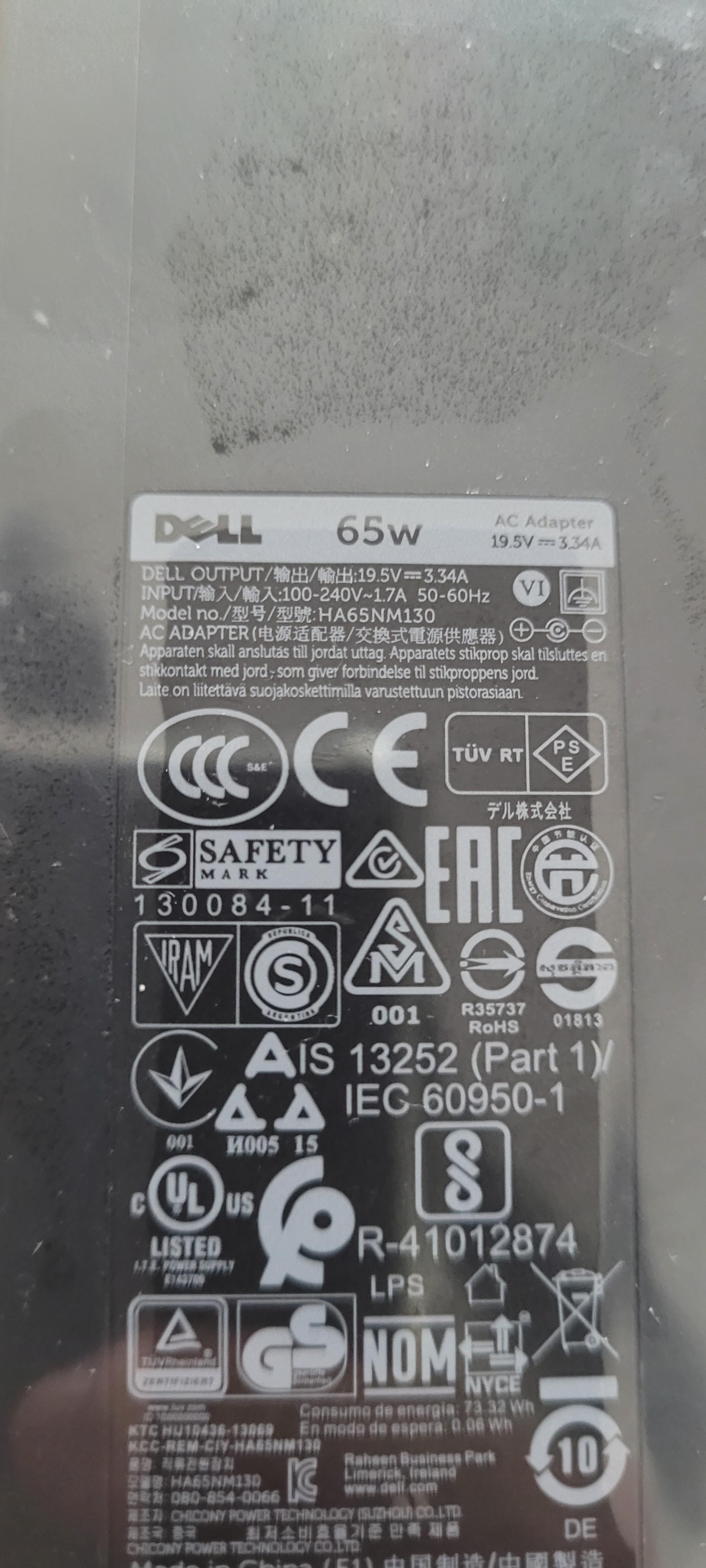 troc de troc réservé alimentation portable dell ha65nm130 65w image 1