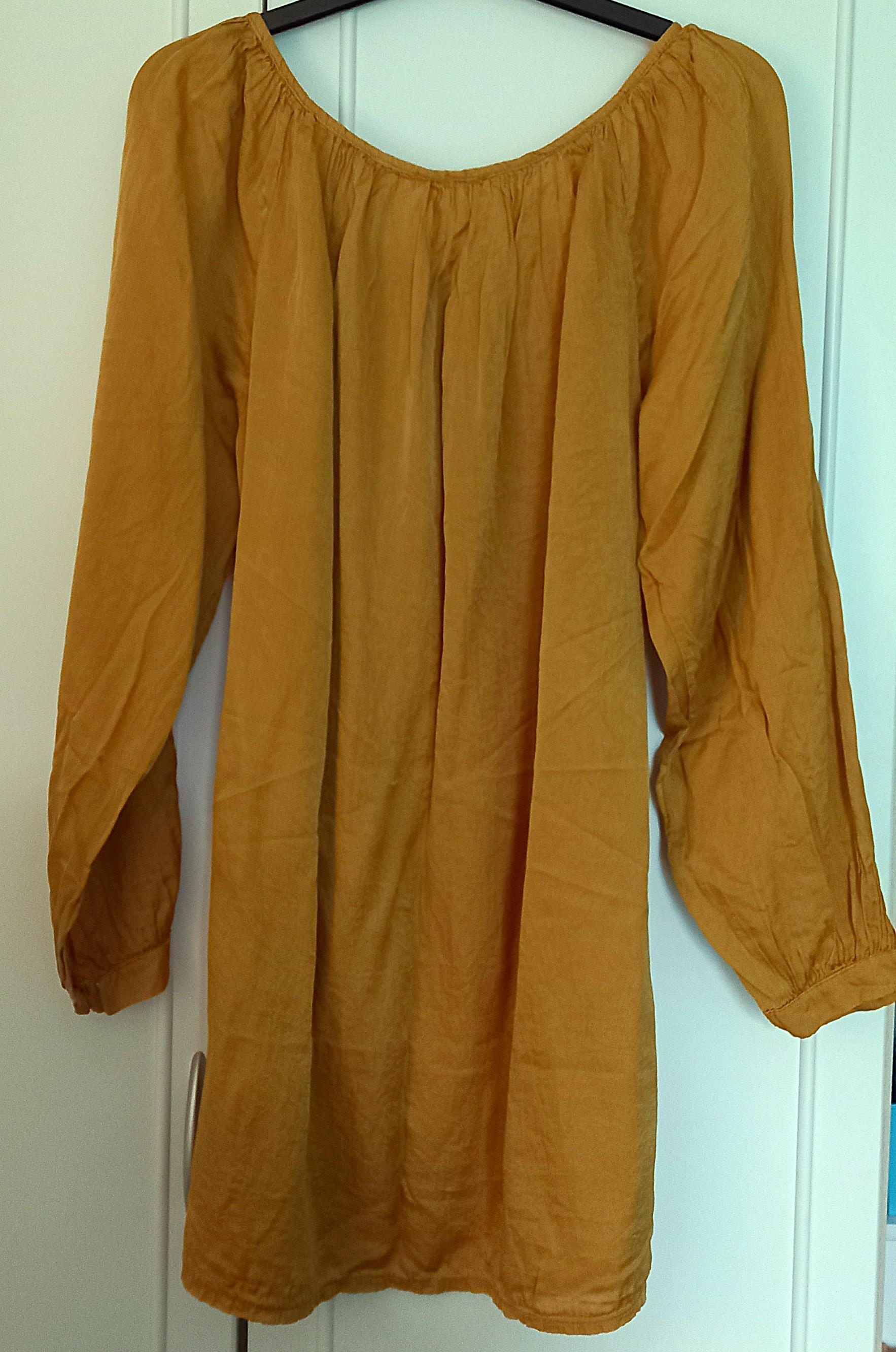 troc de troc blouse/tunique jaune moutarde. image 1