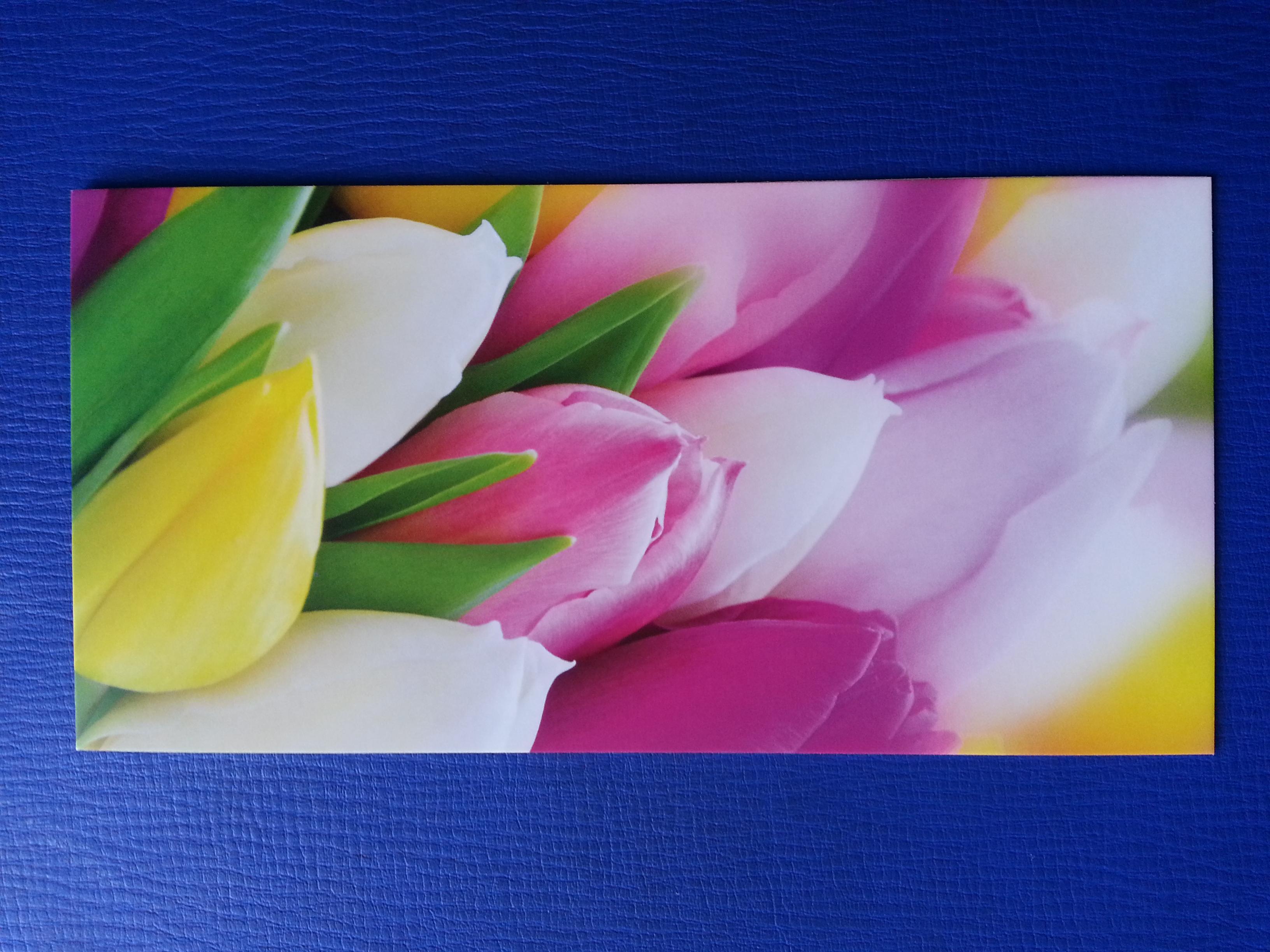 troc de troc carte fleurs multicolores & son enveloppe image 0