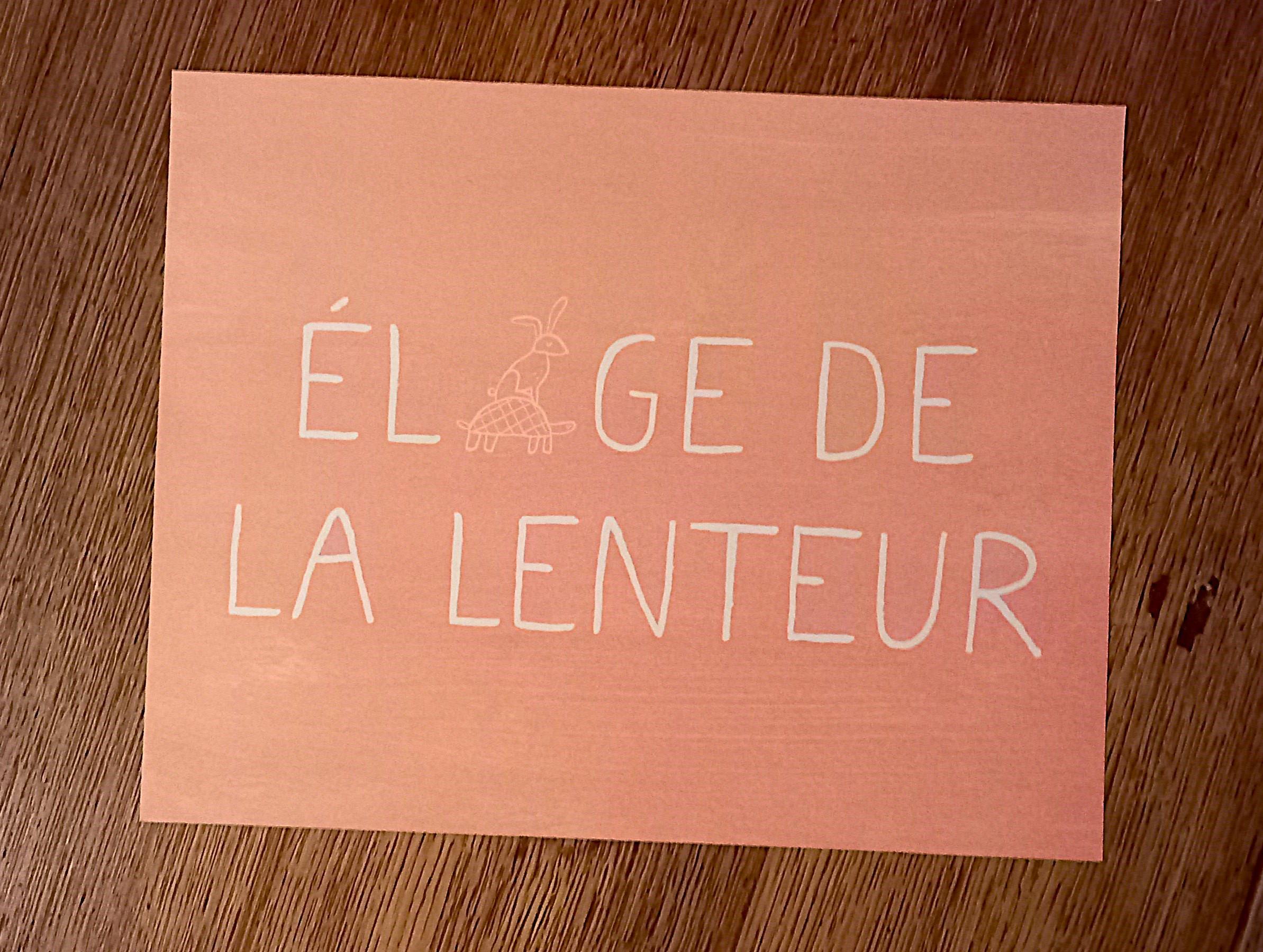 troc de troc affiche "eloge de la lenteur". image 0