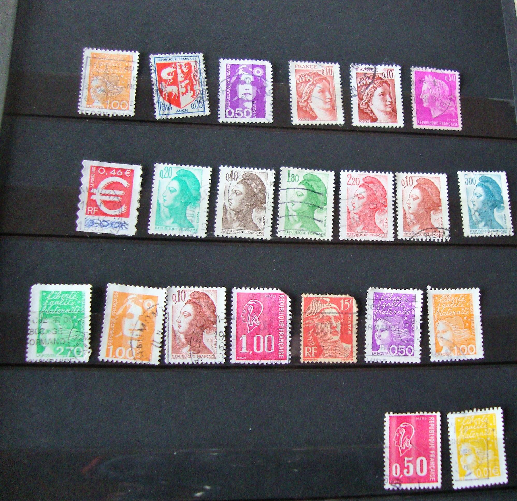 troc de troc lot de 22 timbres france. image 0