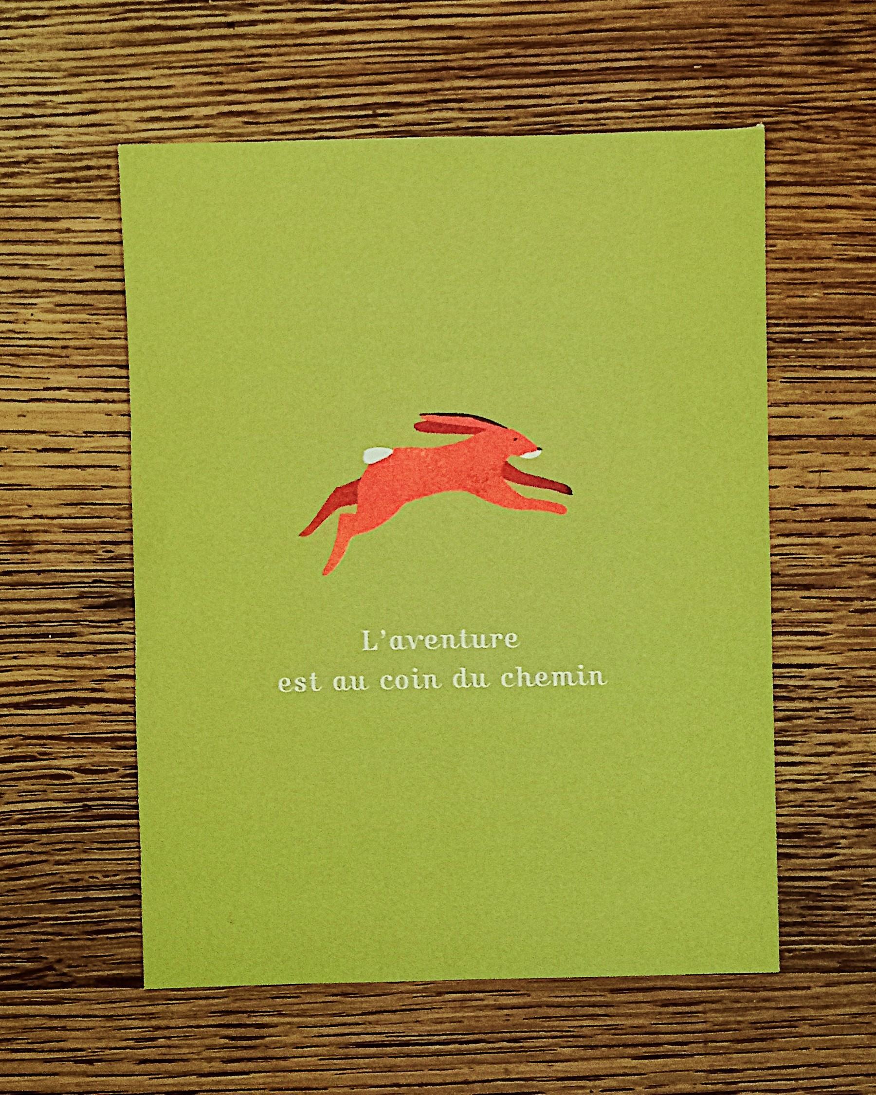 troc de troc carte "l'aventure est au coin du chemin". image 0