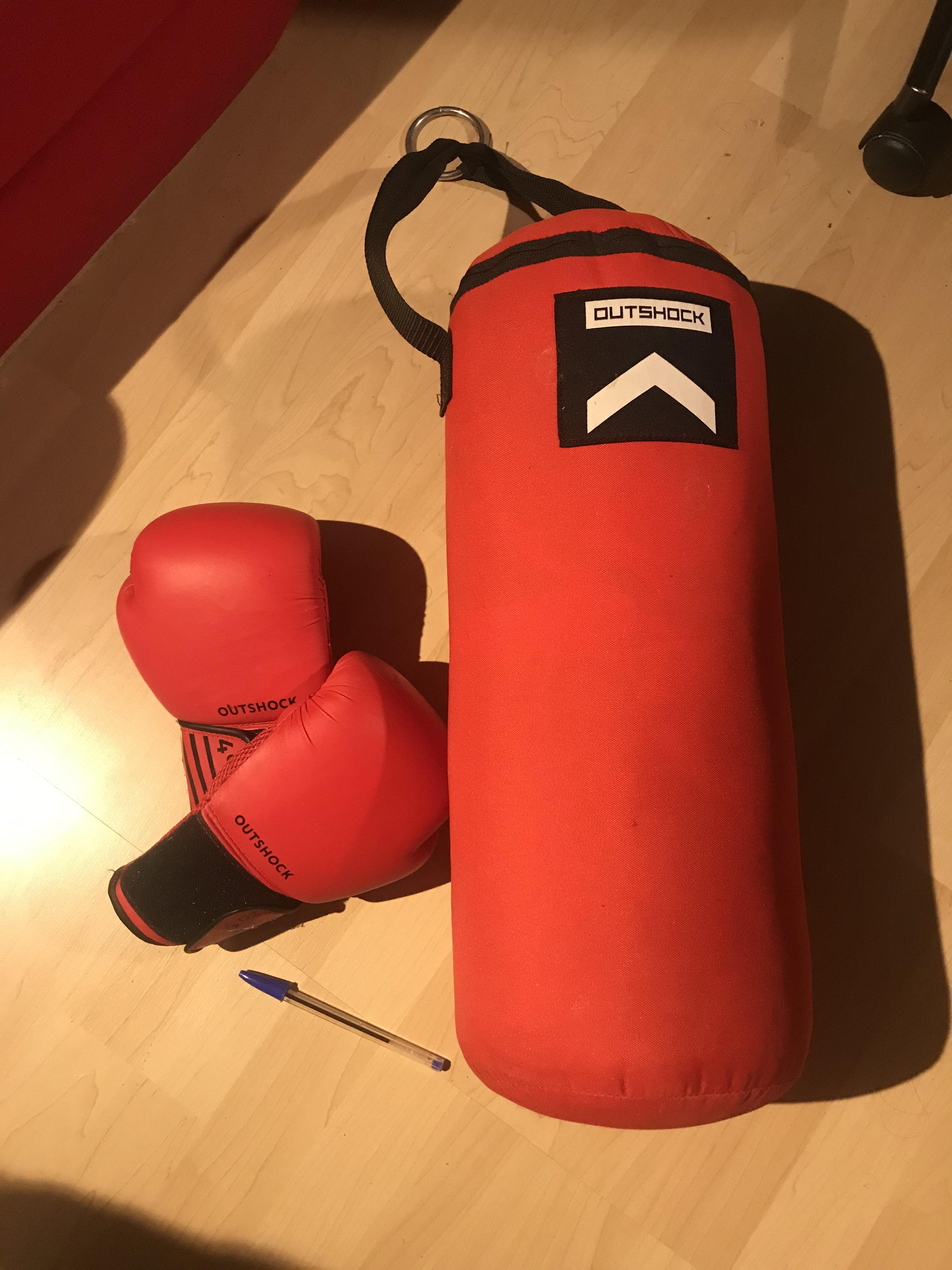 troc de troc sac de boxe et gants pour enfants état neuf image 1