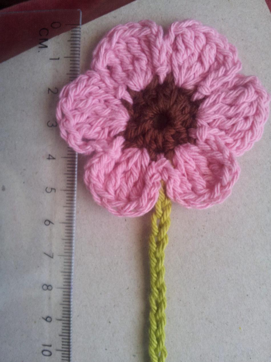 troc de troc rÉservÉ marque page ou décoration fleur au crochet fait main neuf (#2) image 1