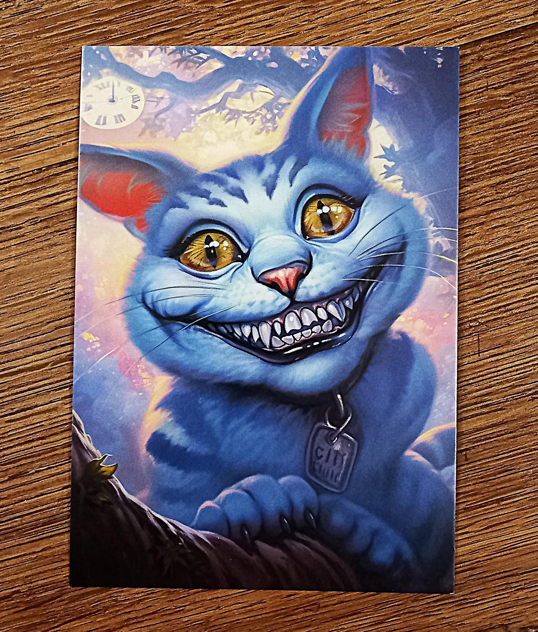 troc de troc carte postale "le chat du cheshire". image 0
