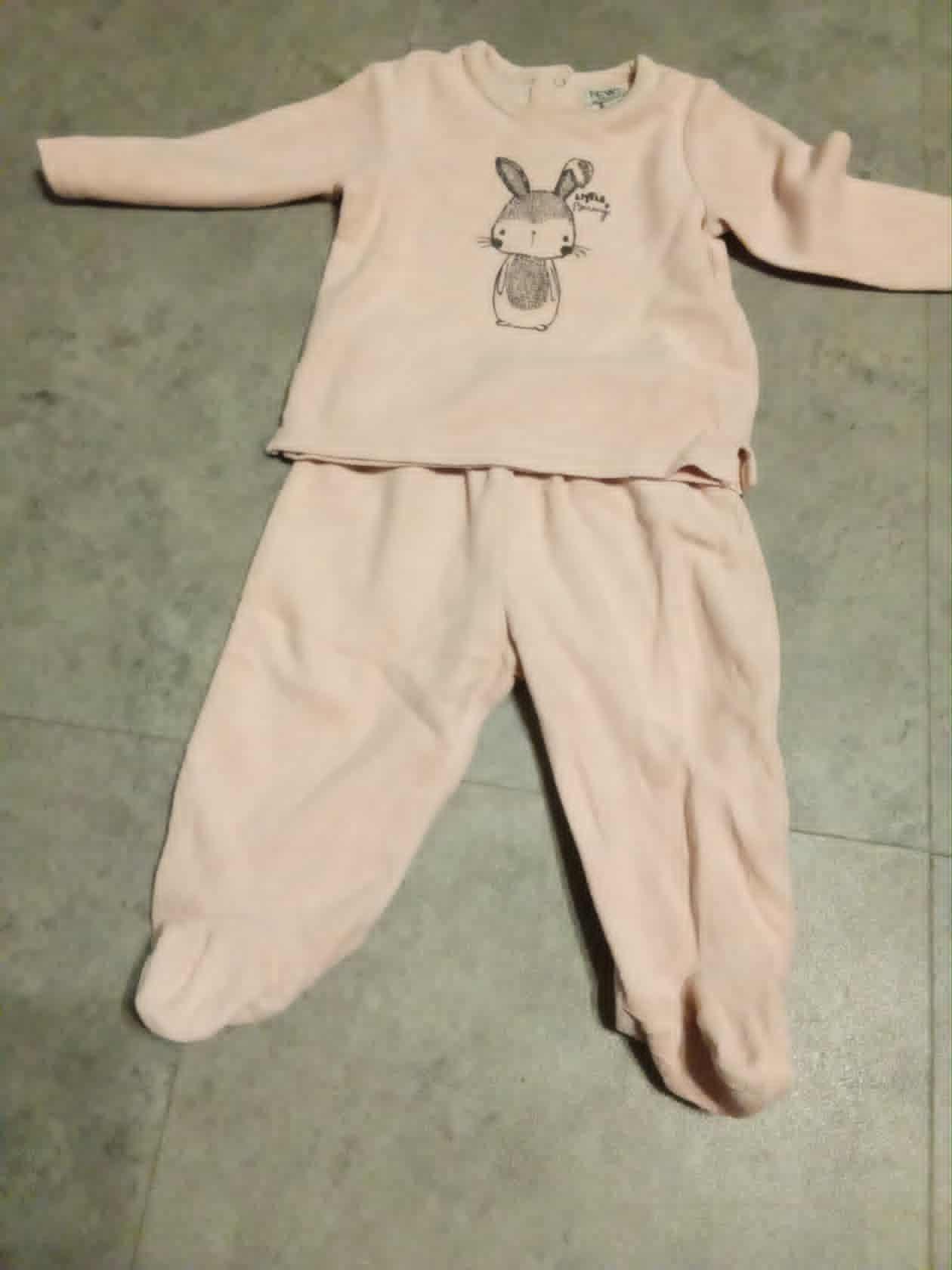 troc de troc pyjama 2 pieces 9 mois rose marque newo image 0