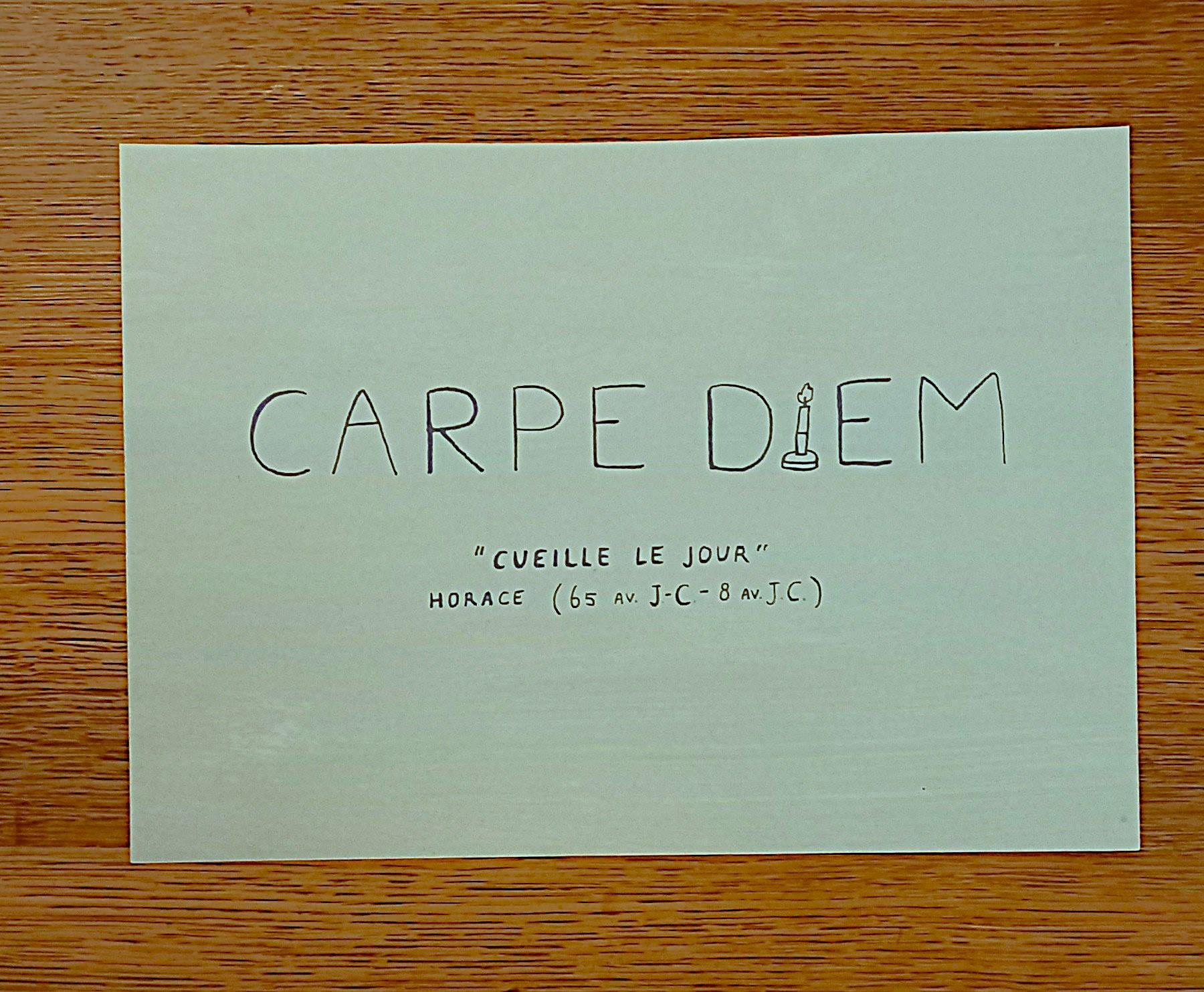 troc de troc affiche "carpe diem". image 0