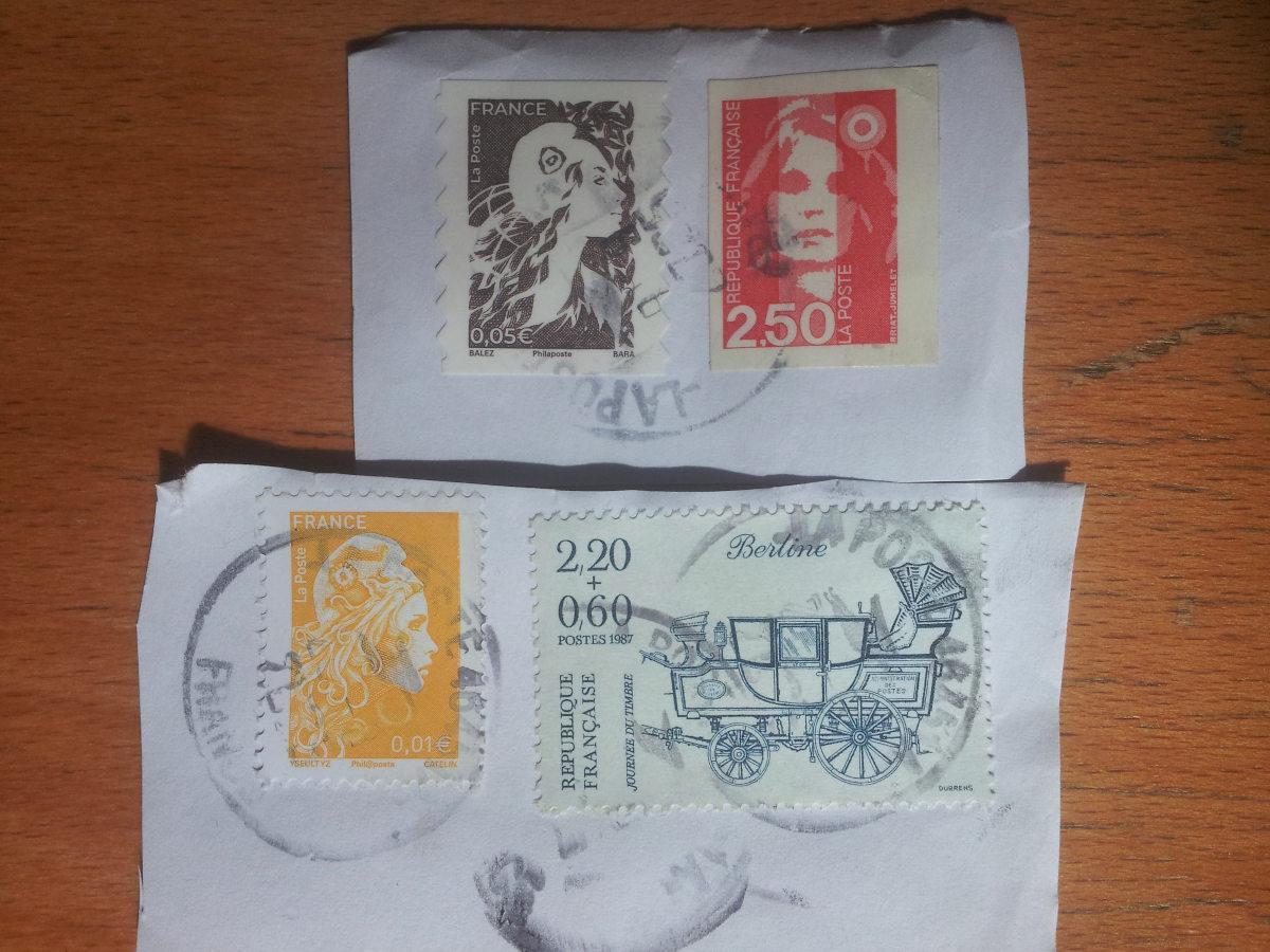 troc de troc lot 4 timbres france image 1