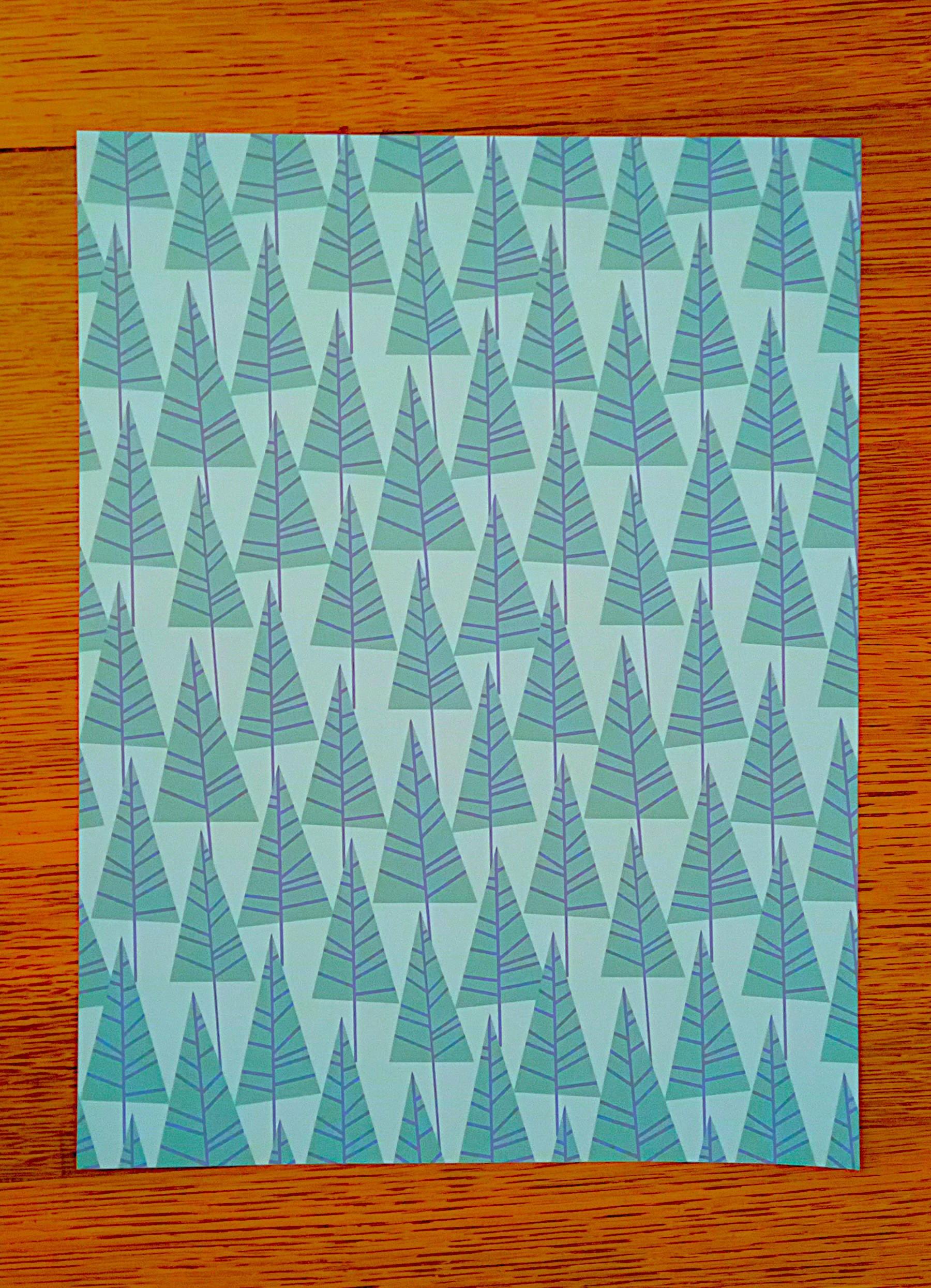 troc de troc papier créatif "sapins". image 0