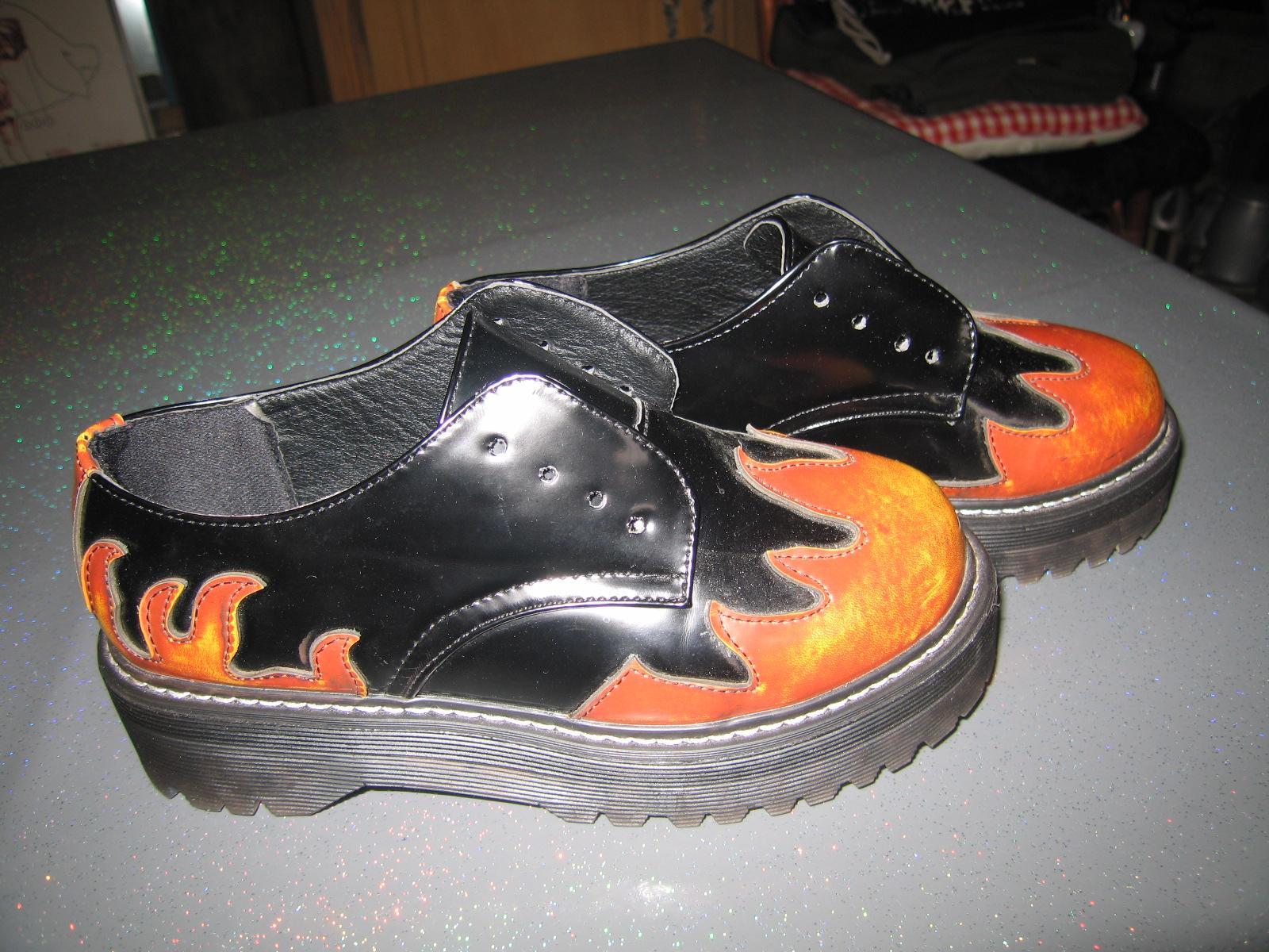 troc de troc troc chaussures flammées punk gothique rockabilly hardcore image 0