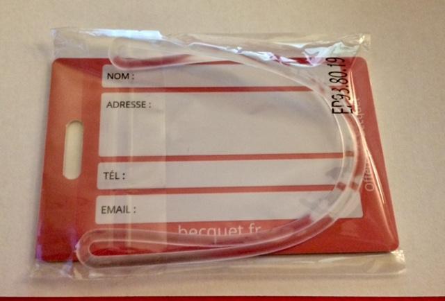 troc de troc neuf: porte étiquette bagage - plastique image 0