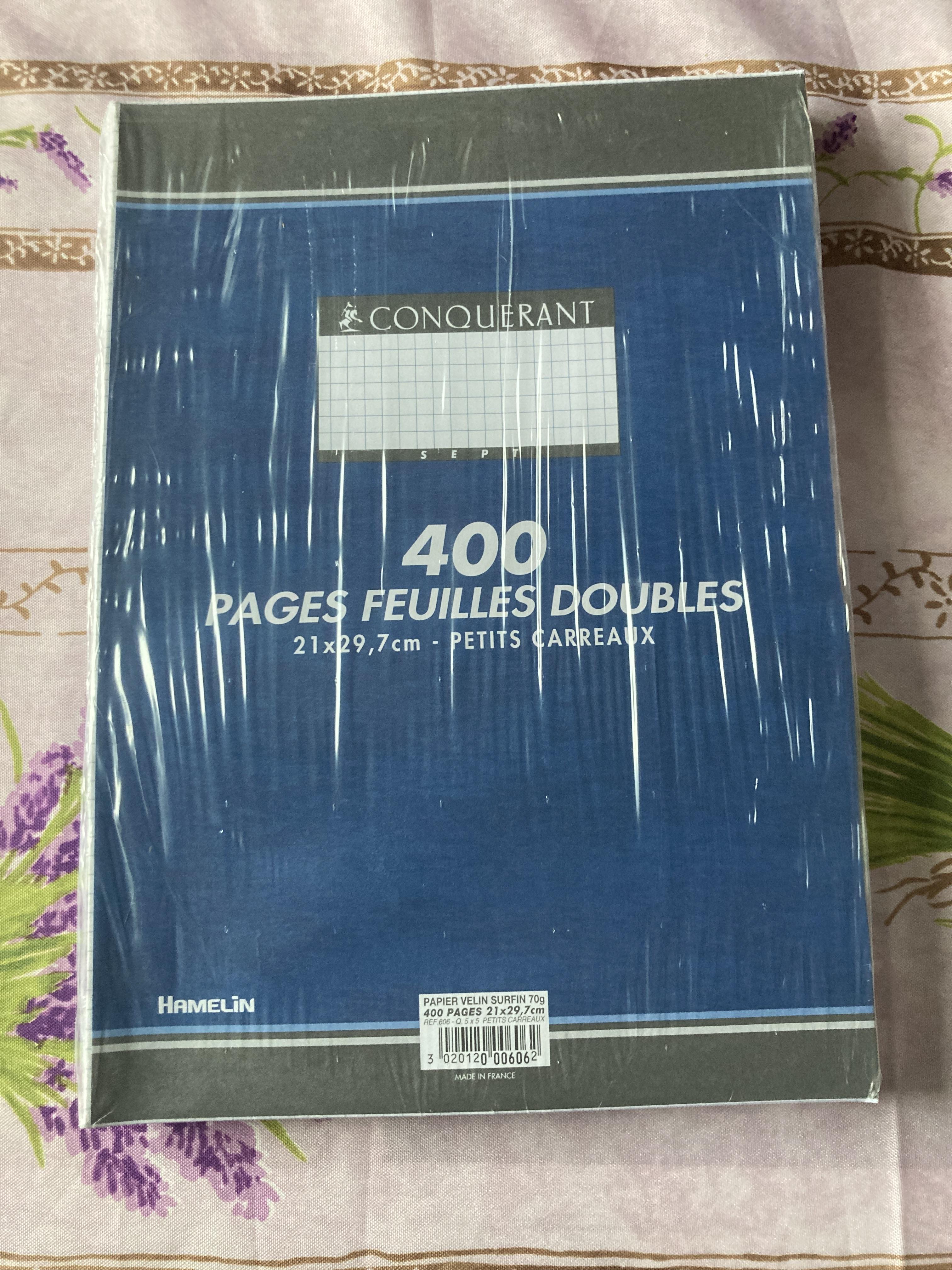 troc de troc paquet neuf 400 pages feuilles doubles petits carreaux image 0