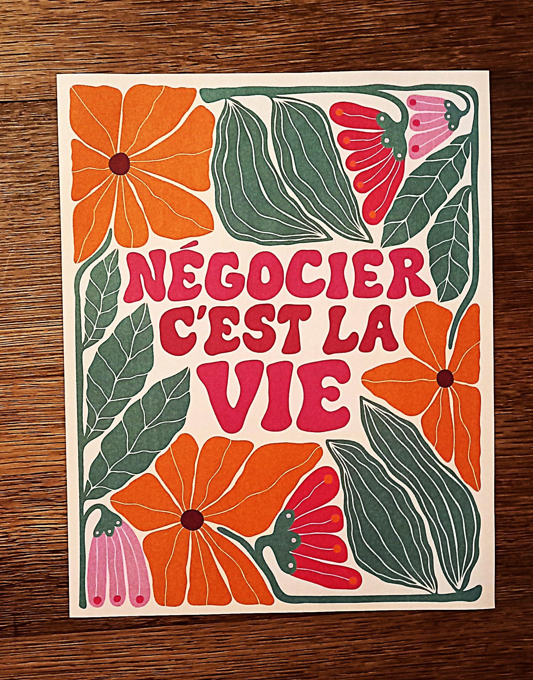 troc de troc affiche "négocier, c'est la vie". image 0