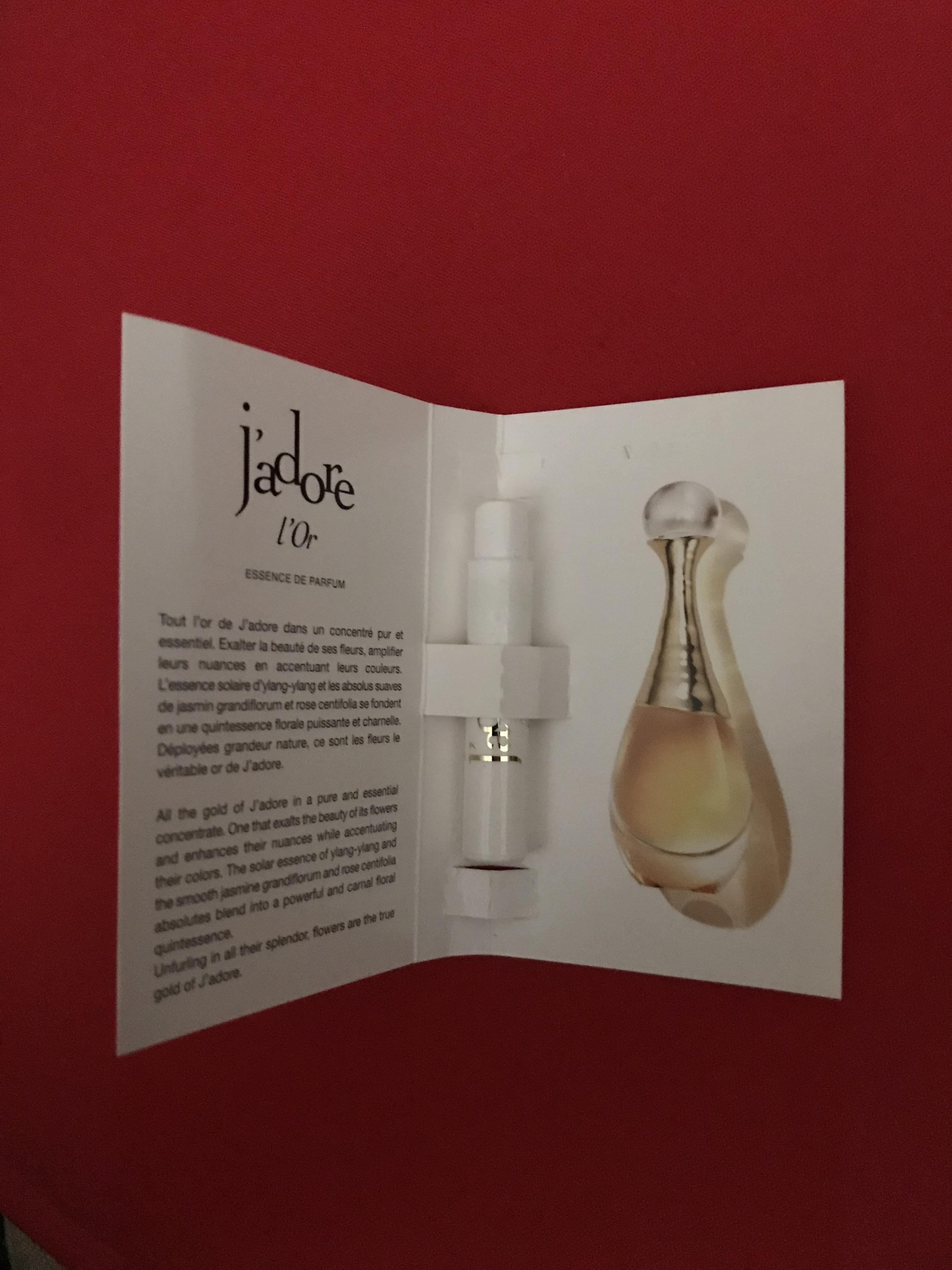 troc de troc reserve / échantillon de parfum dior " l' or j' adore  " image 2