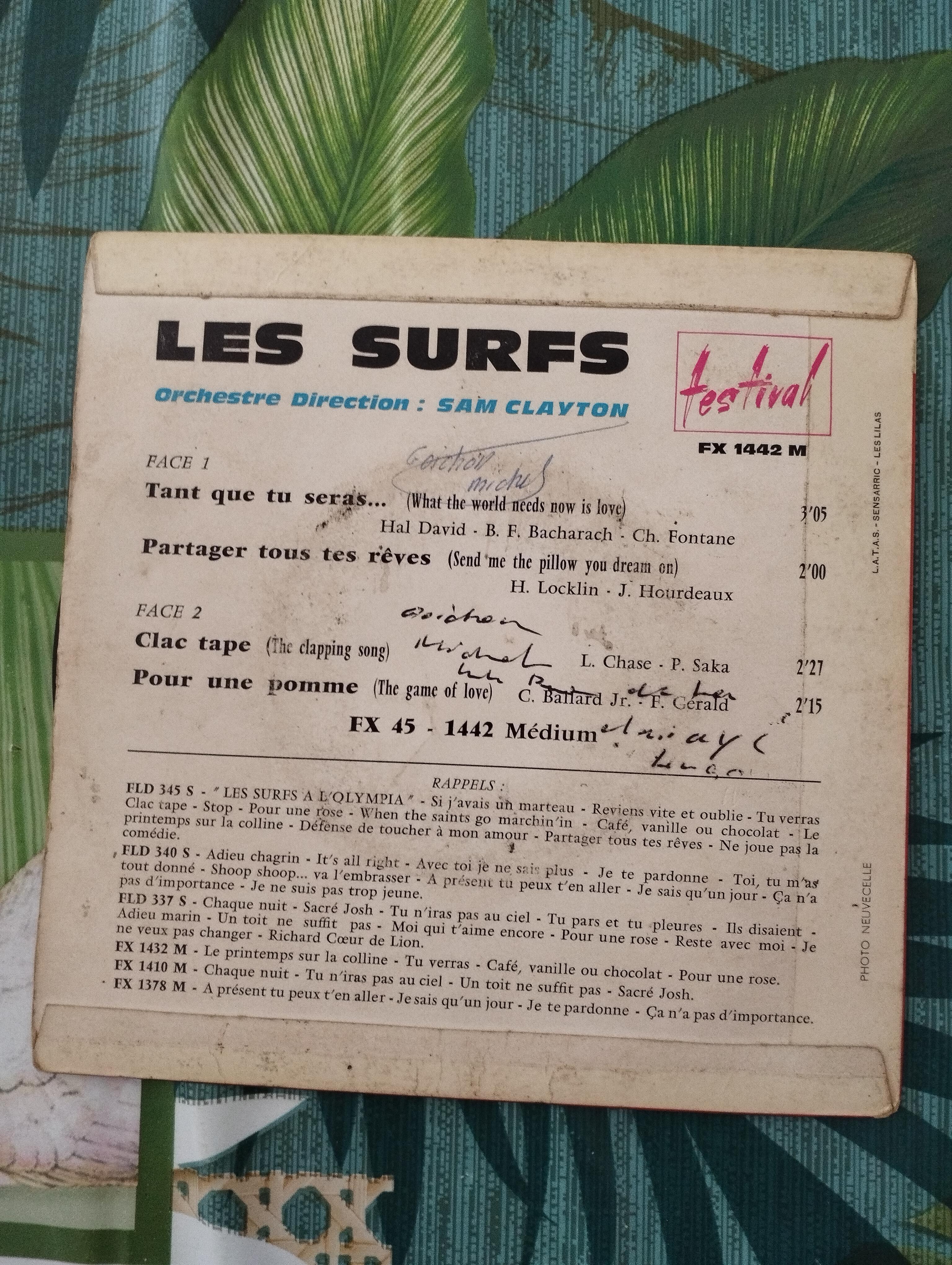 troc de troc réservé disque vinyle 45t les surfs image 1