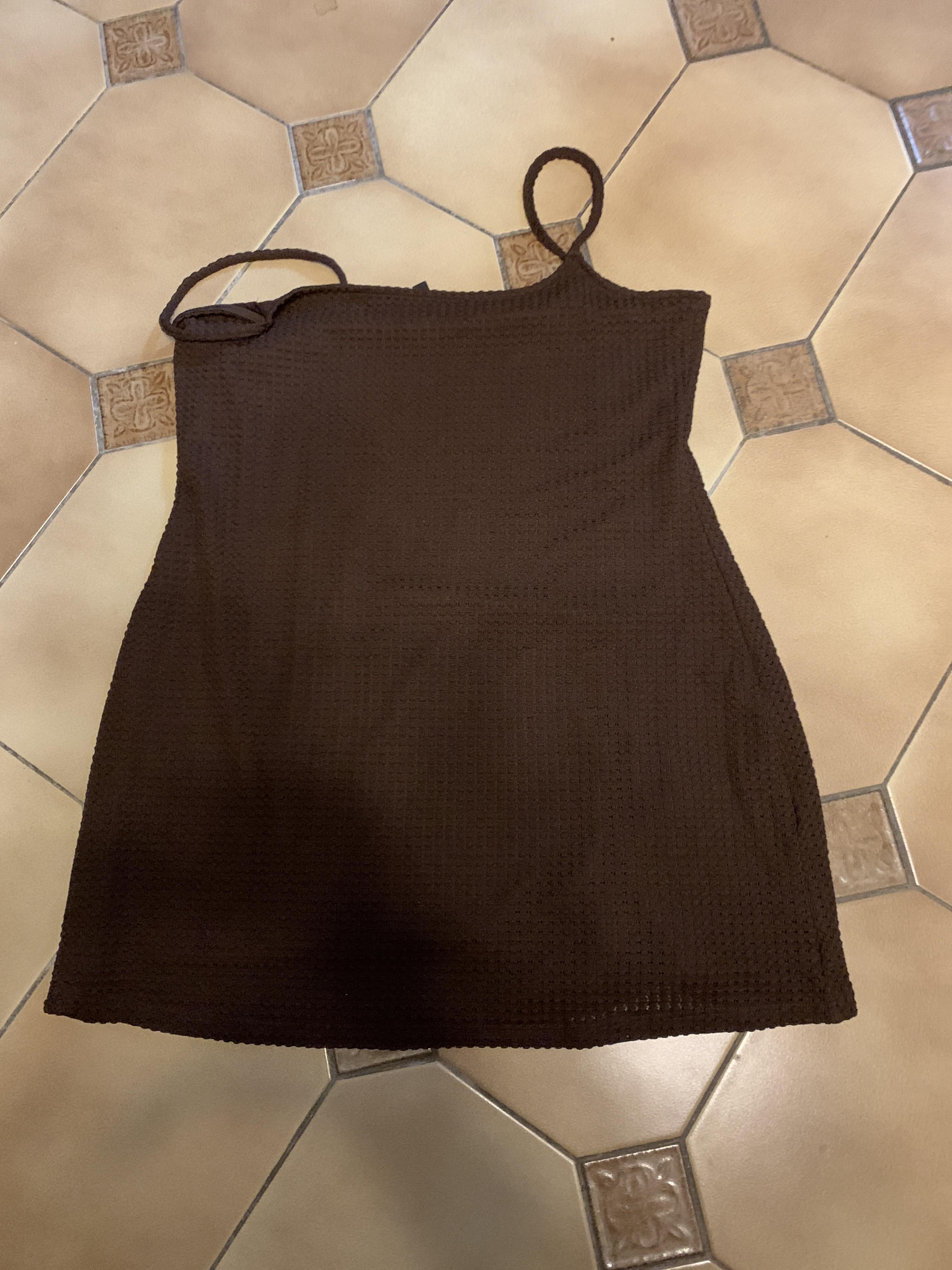 troc de troc robe droite à bretelles marron taille m image 0