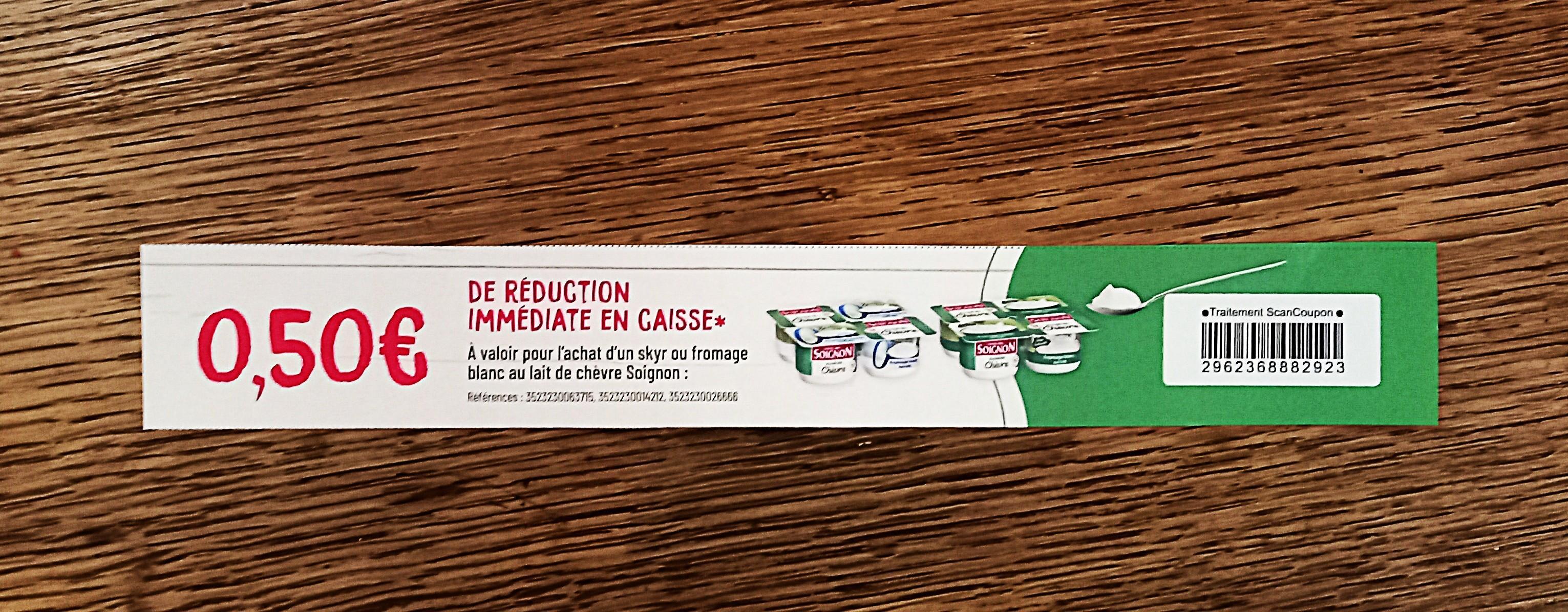 troc de troc bon de réduction skyrs/fromages blancs soignon. image 0