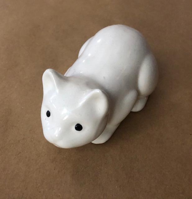 troc de troc figurine porcelaine céramique chat blanc 13 cm image 0