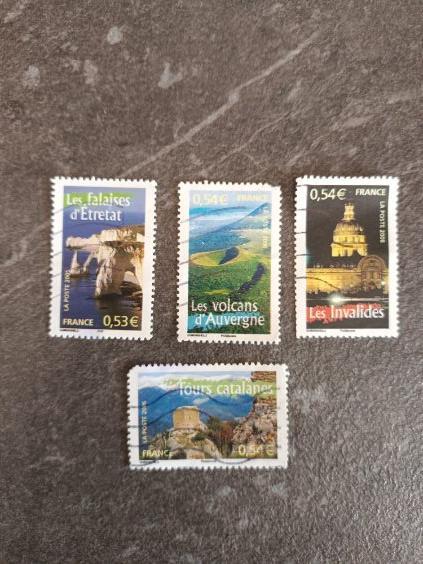 troc de troc lot 4 timbressies div, la france à voir image 0