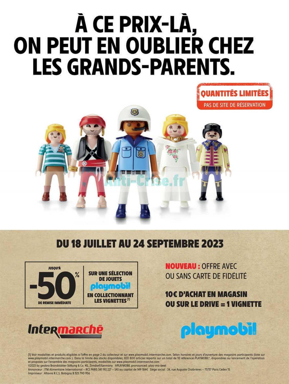 troc de troc lot 50 vignettes intermarché playmobil image 0