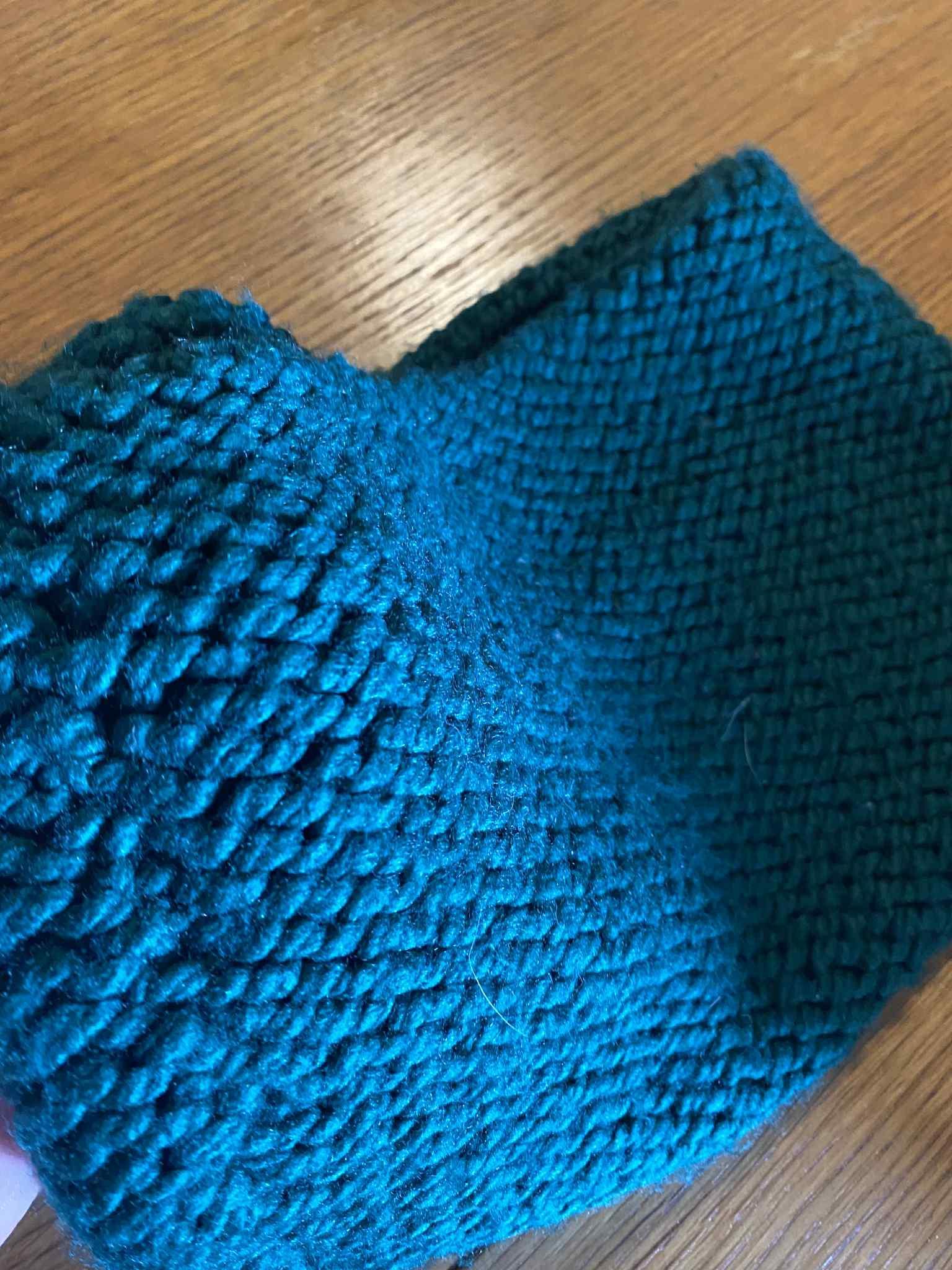 troc de troc echarpe laine grosse maille verte image 0