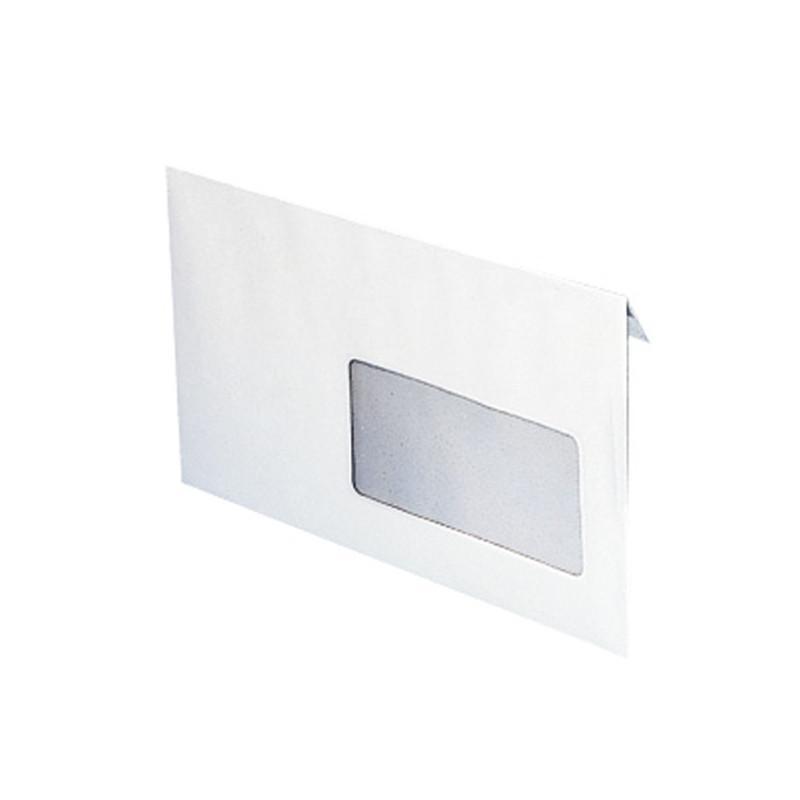 troc de troc lot de 20 enveloppes blanches format 11 x 22 cm à fenêtre image 0