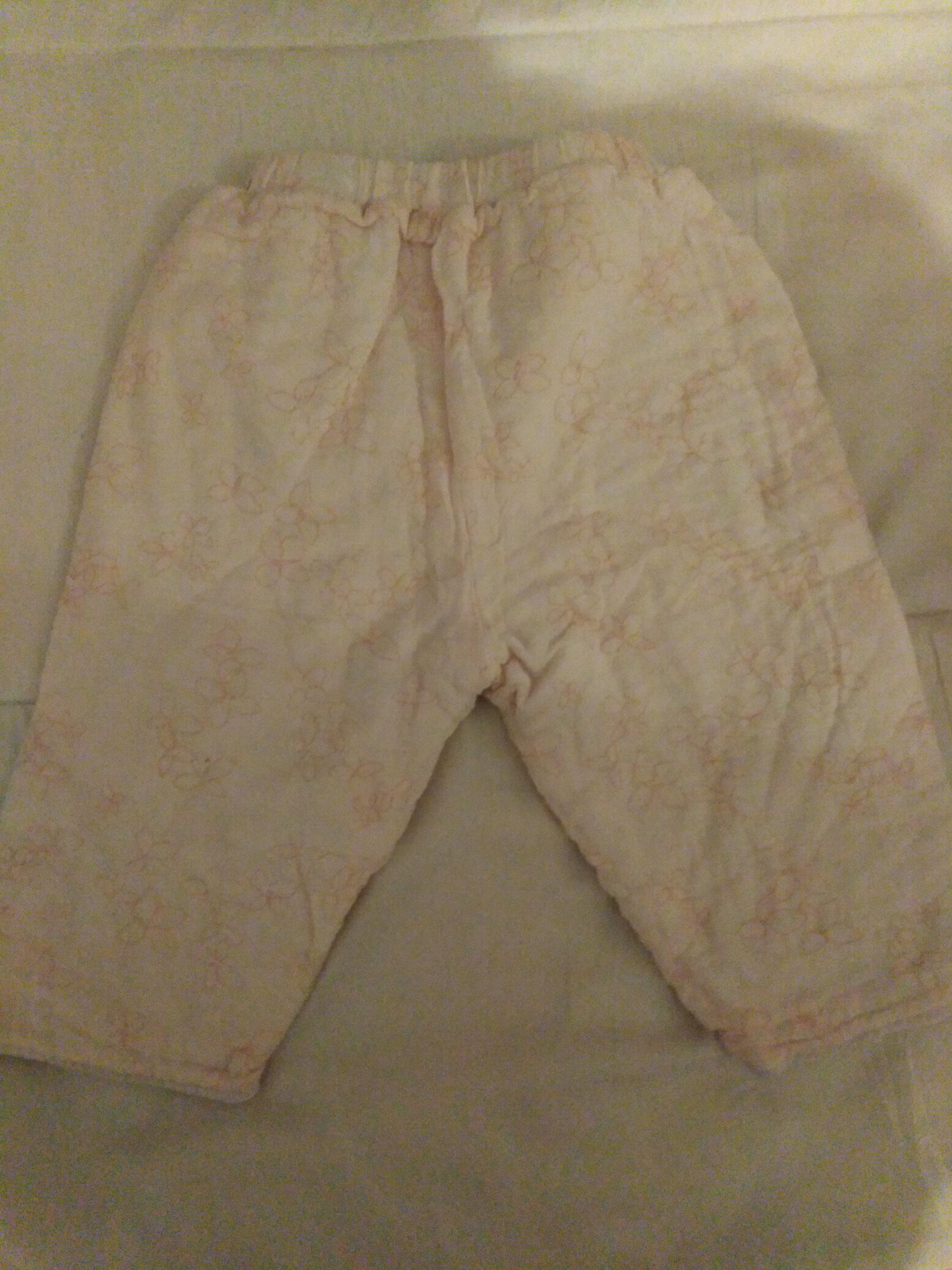 troc de troc pantalon rose et blanc 12 mois image 0