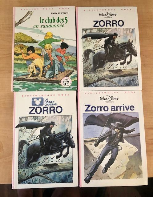 troc de troc lot 10 livres poche lecture jeunesse - bibliothèque rose - les 3n - le club des 5 - benjamin - zorro image 1