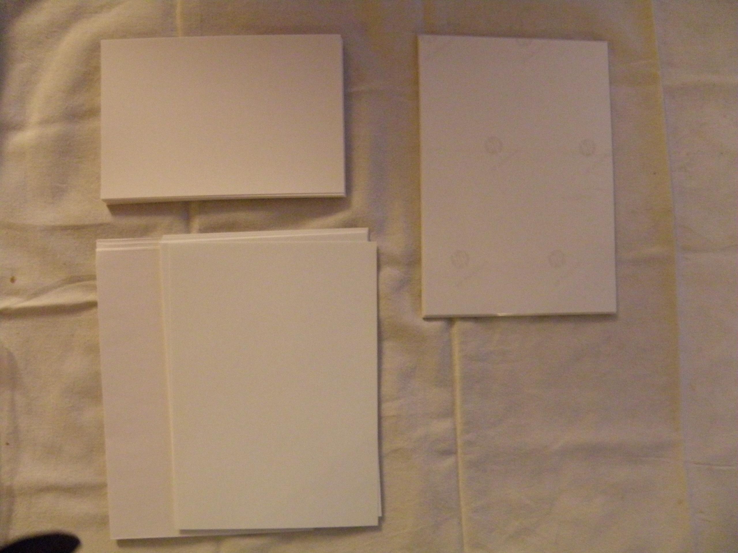 troc de troc 3 petits paquets de cartes papier photo brillant / imprimante image 0