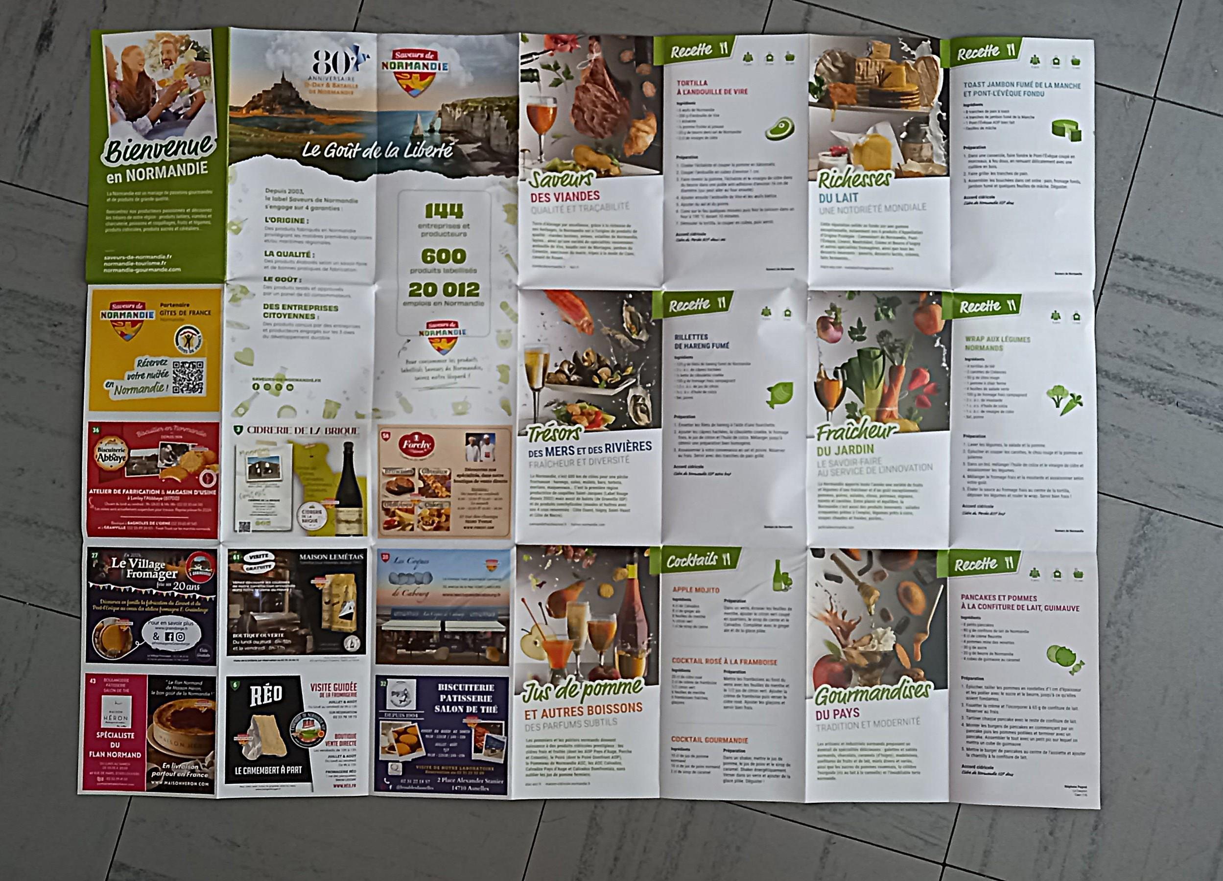 troc de troc carte gastronomique touristique de normandie. image 2