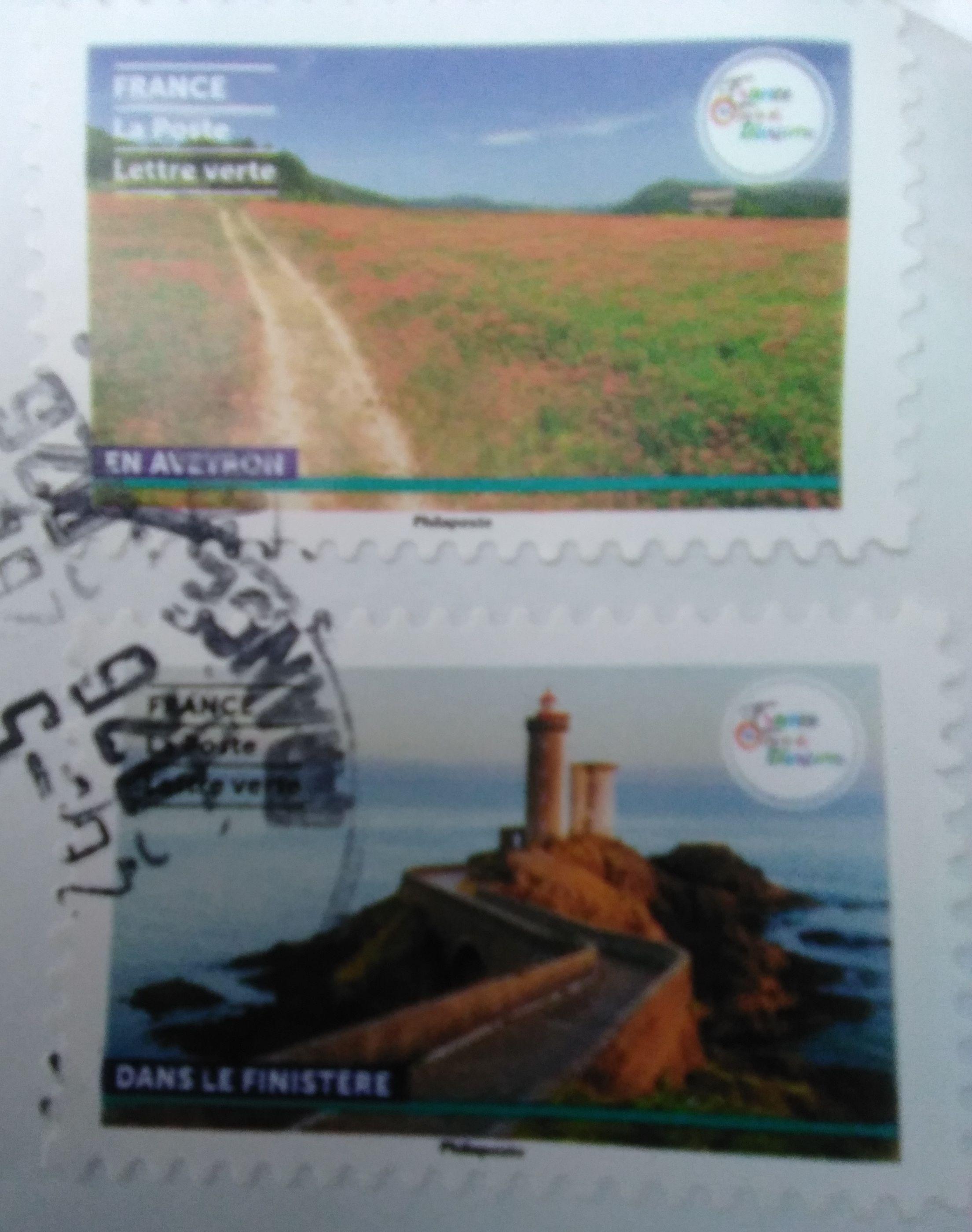 troc de troc lot 2 timbres, collection, très bon état image 0