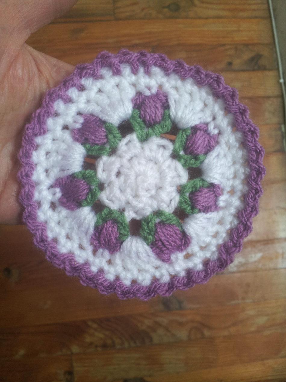 troc de troc petit napperon avec fleurs au crochet fait main neuf (#22) image 0