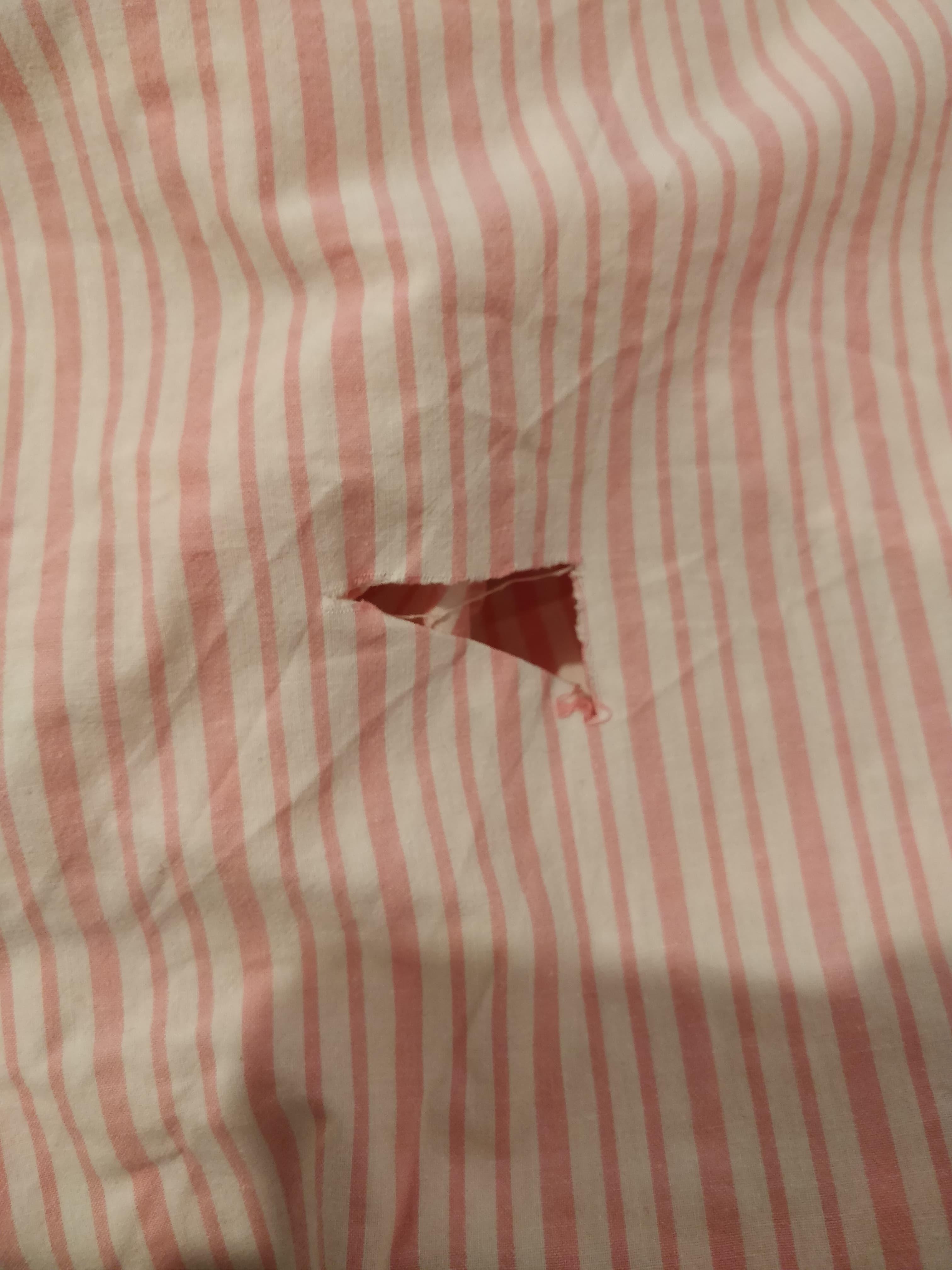 troc de troc drap plat une personne blanc à rayures roses image 1