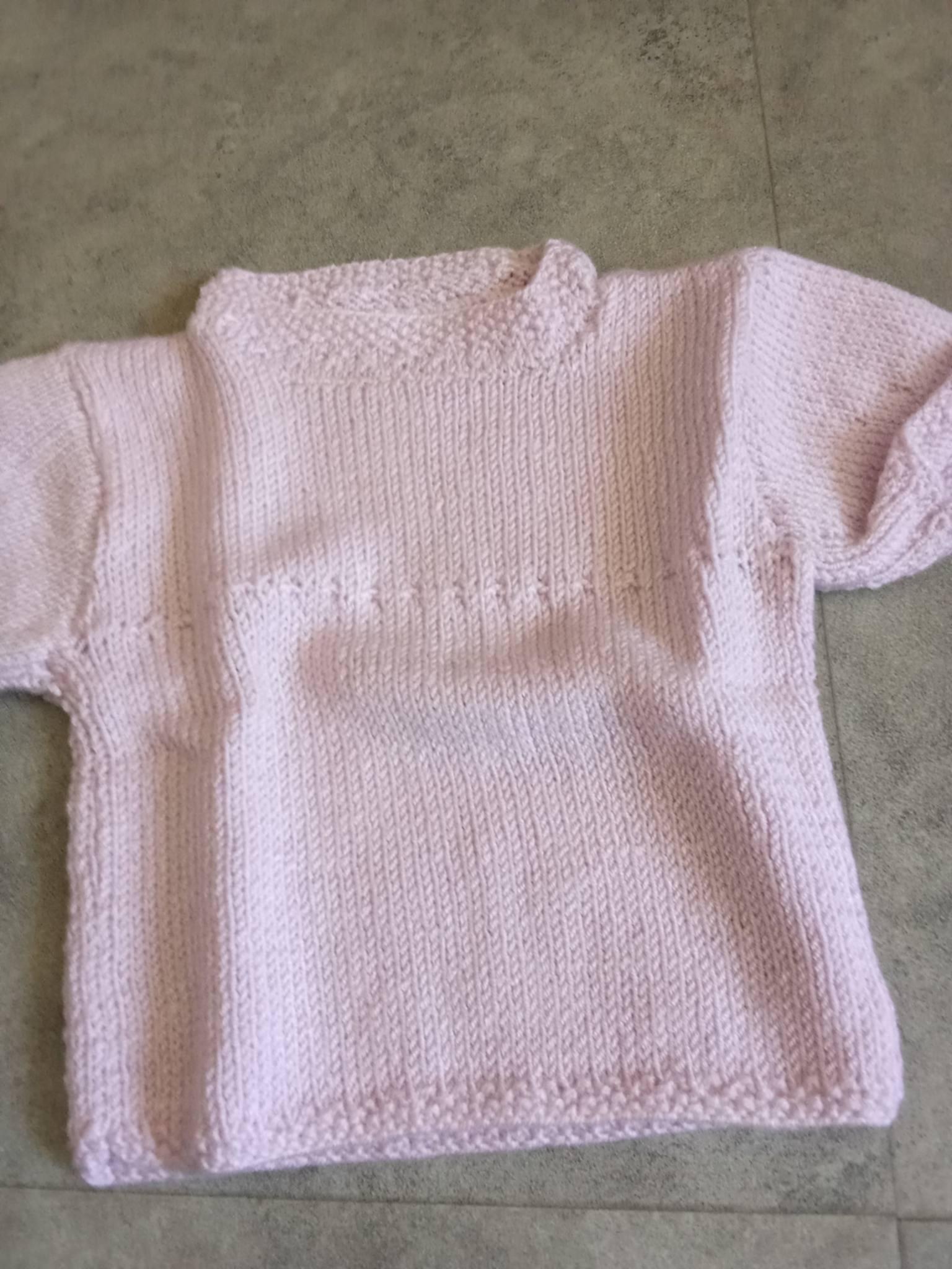 troc de troc pull fait main pour poupon  neuf image 0